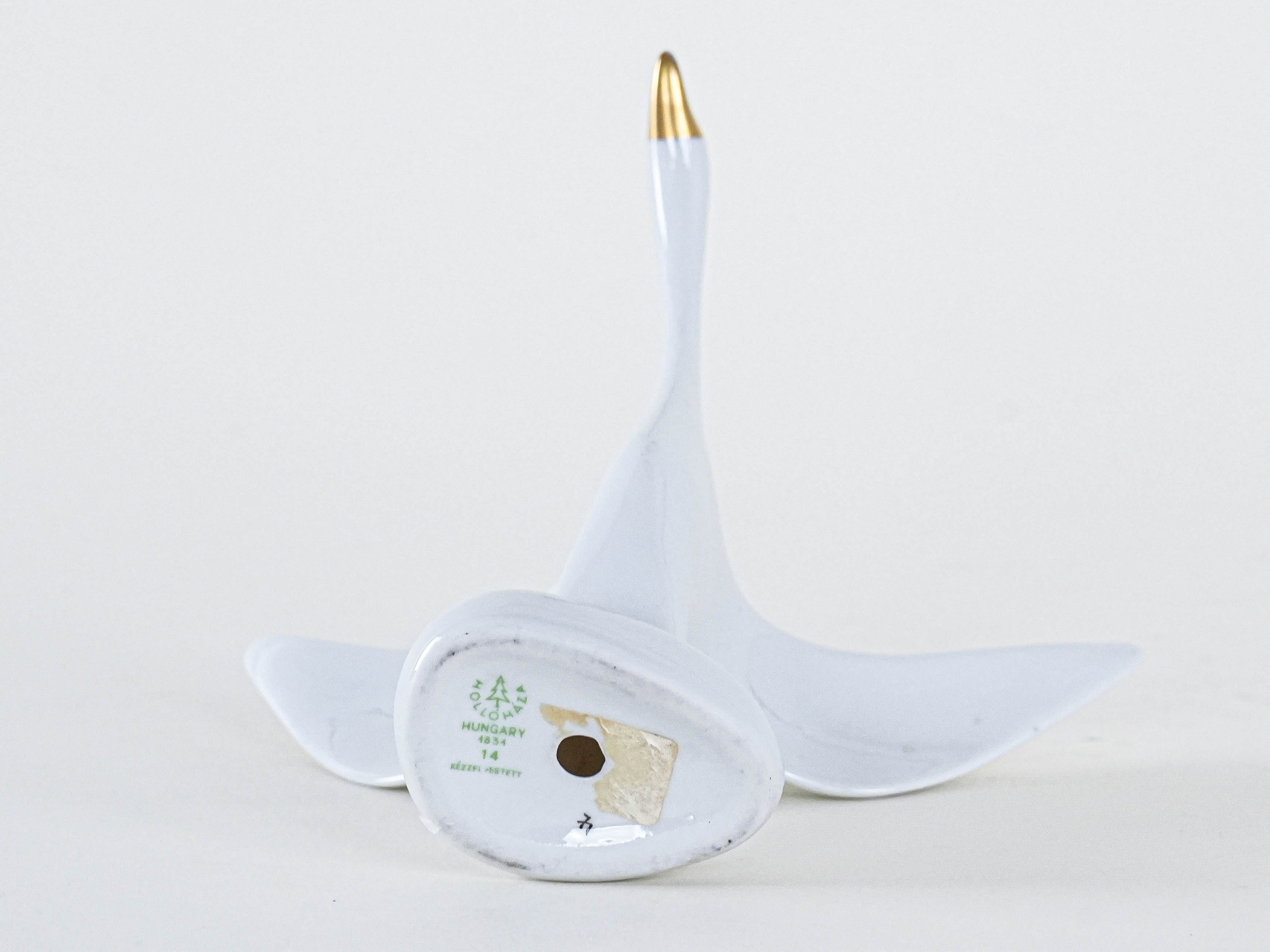 Porzellan-Gans-Figur Weiß 1960er Jahre