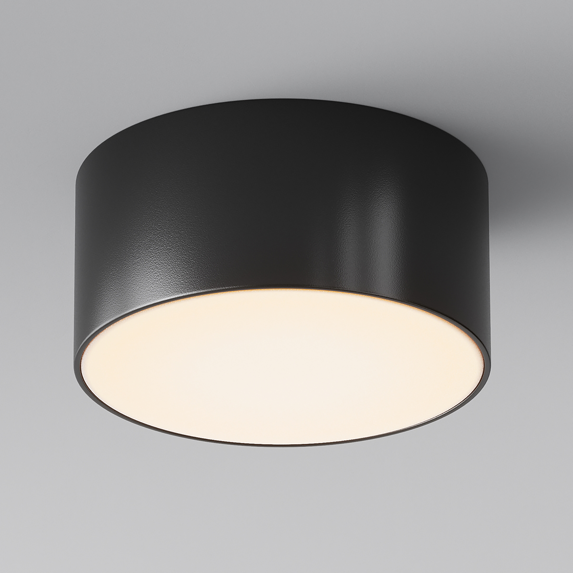 Zon LED-Deckenleuchte1-Flammig Acrylglas Aluminium Schwarz