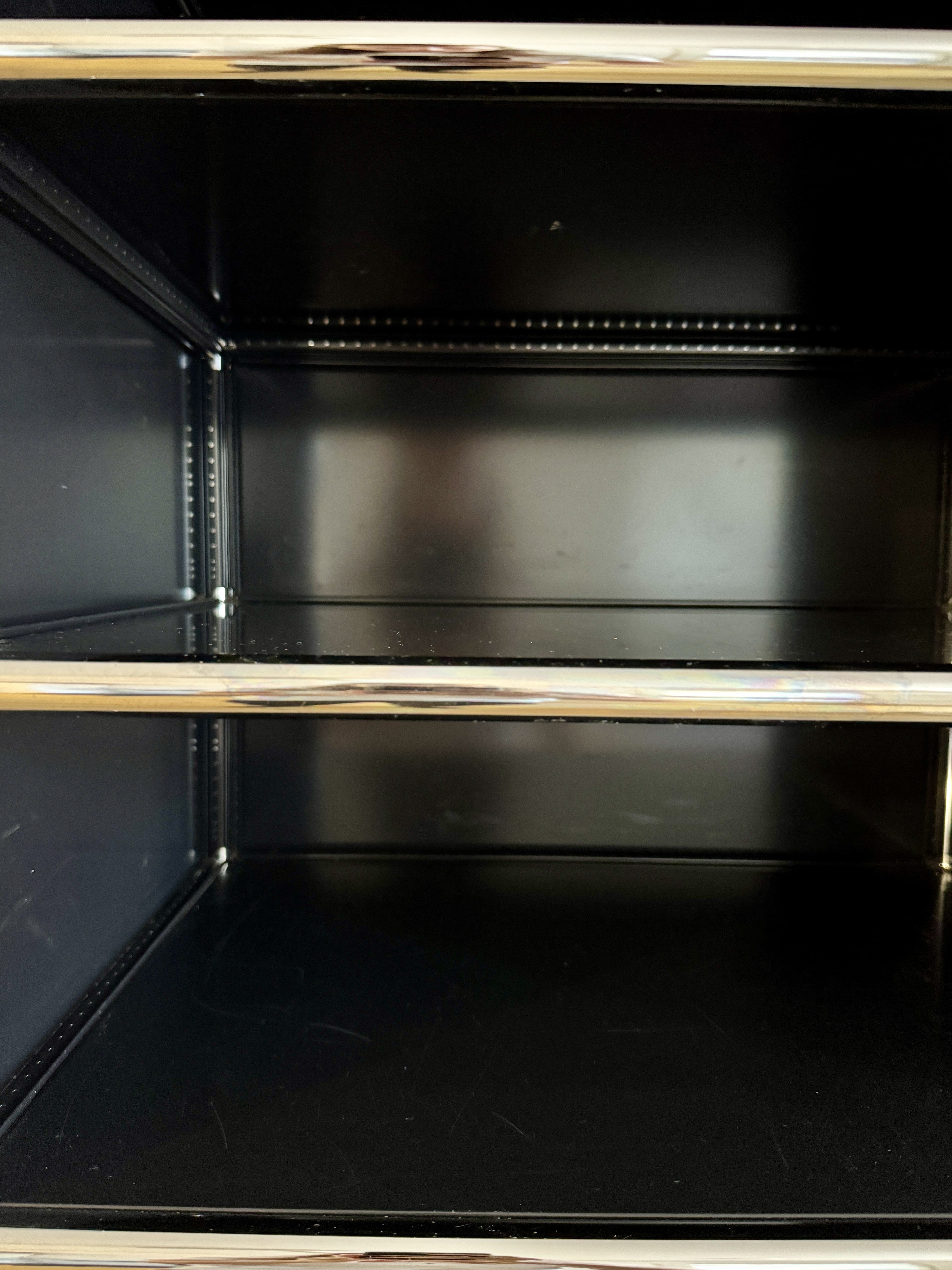 Tower Storage Unit Shelf Metal Black