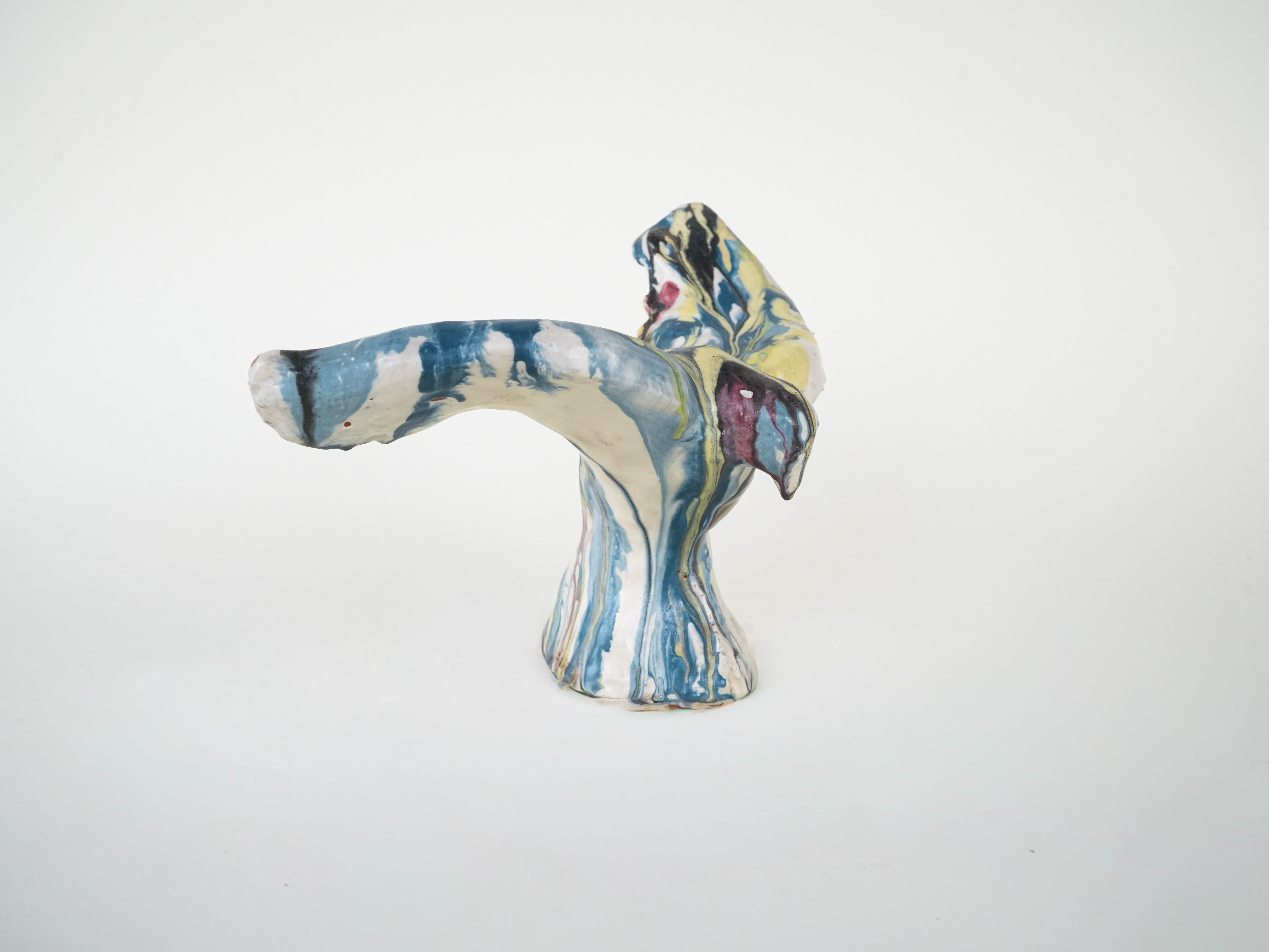 Ceramic bird sculpture Multicolored 1970s