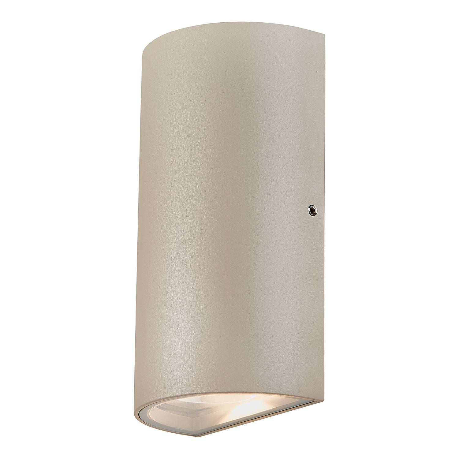 2-Flammig LED-Wandleuchte Rold Glas Stahl Beige
