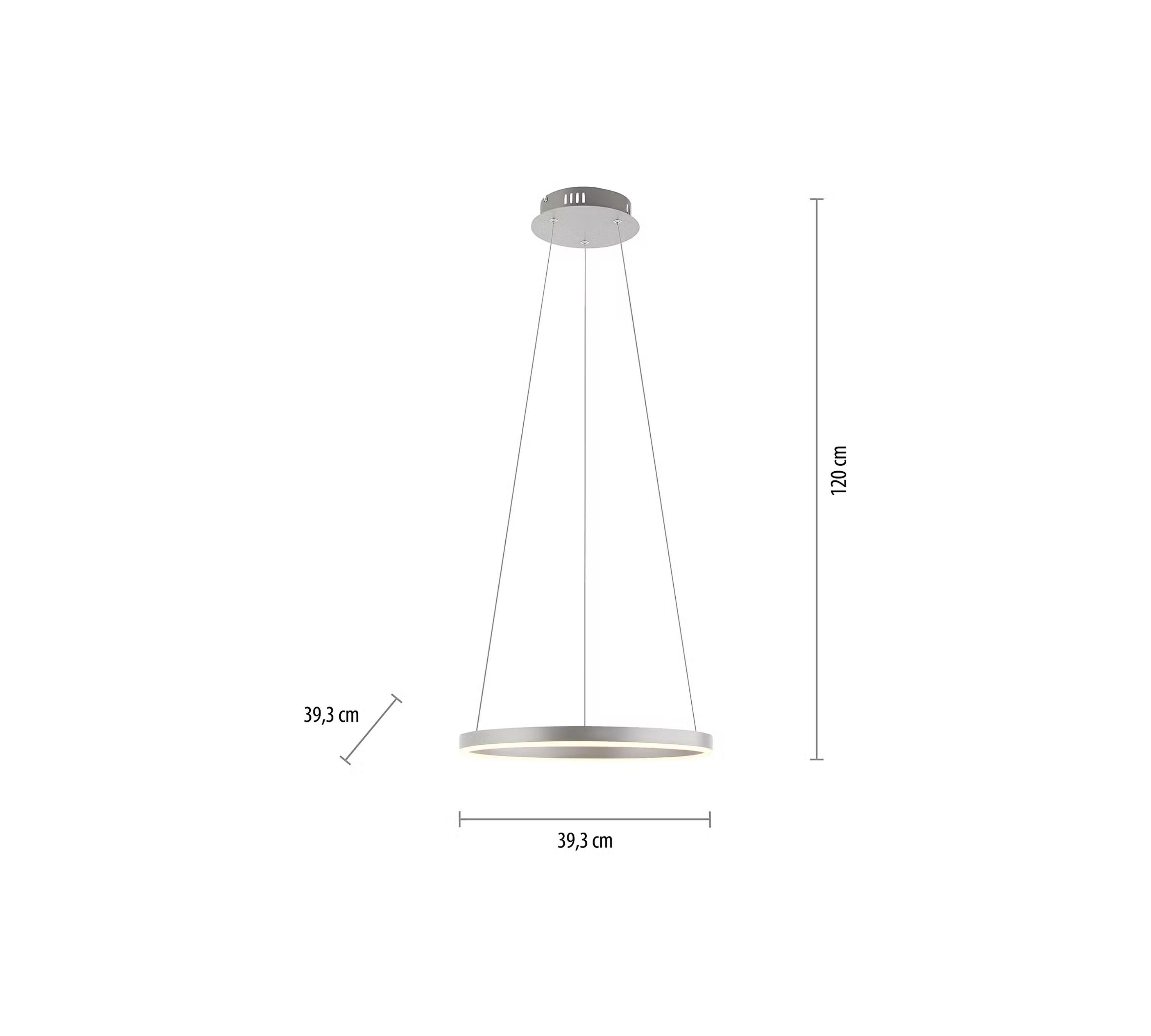 Pendelleuchte 1-flammig Aluminium Silber