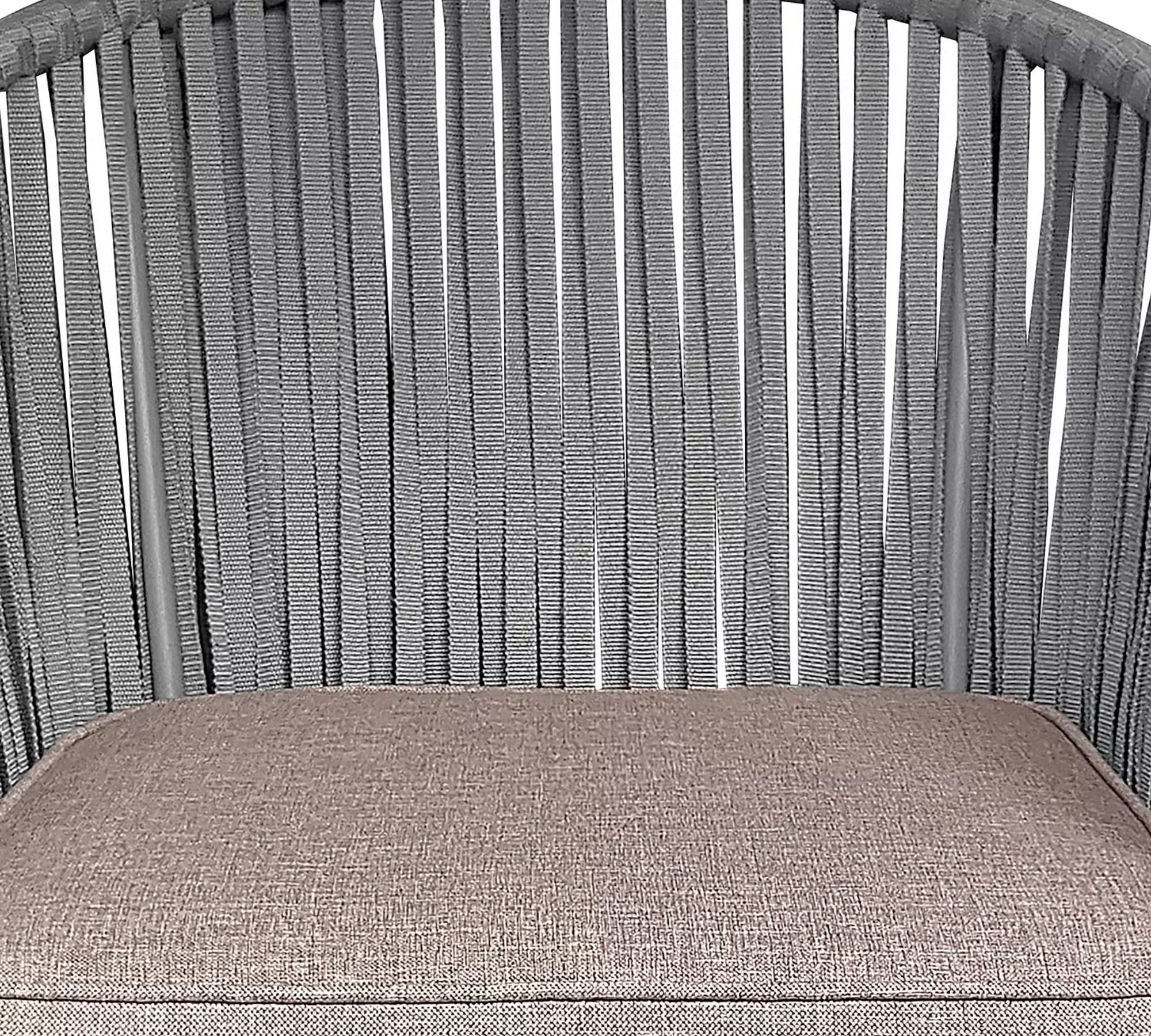2x Garden chair Steel Polyester Grey