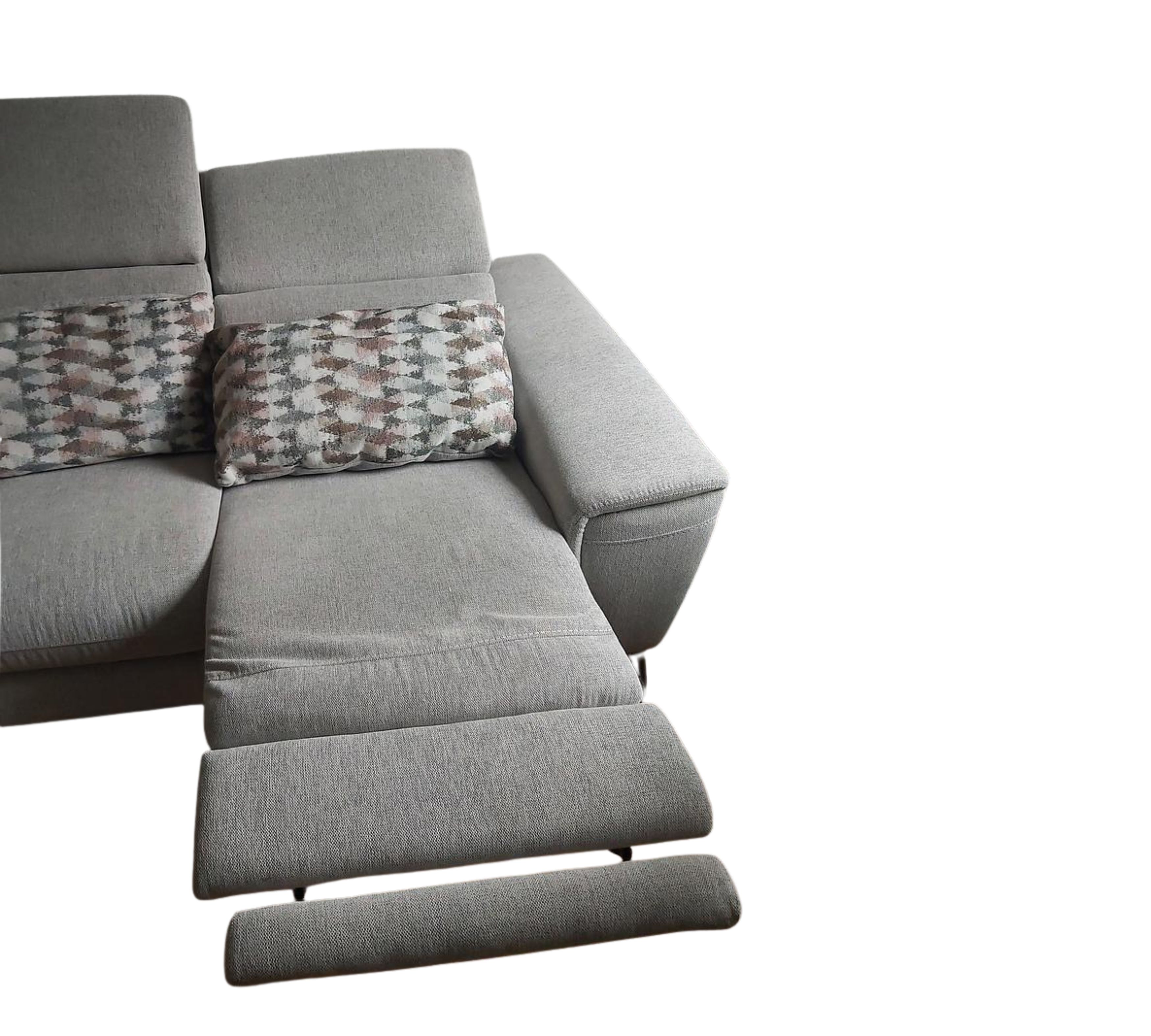 2-Sitzer Sofa mit Relaxfunktion Grau