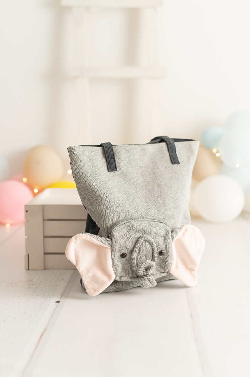 Elephant Bag Cotton Grey