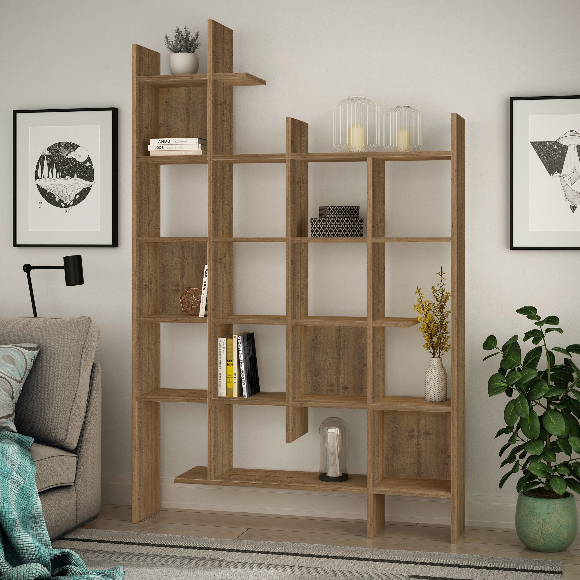 Manco Bookshelf Hitit Brown