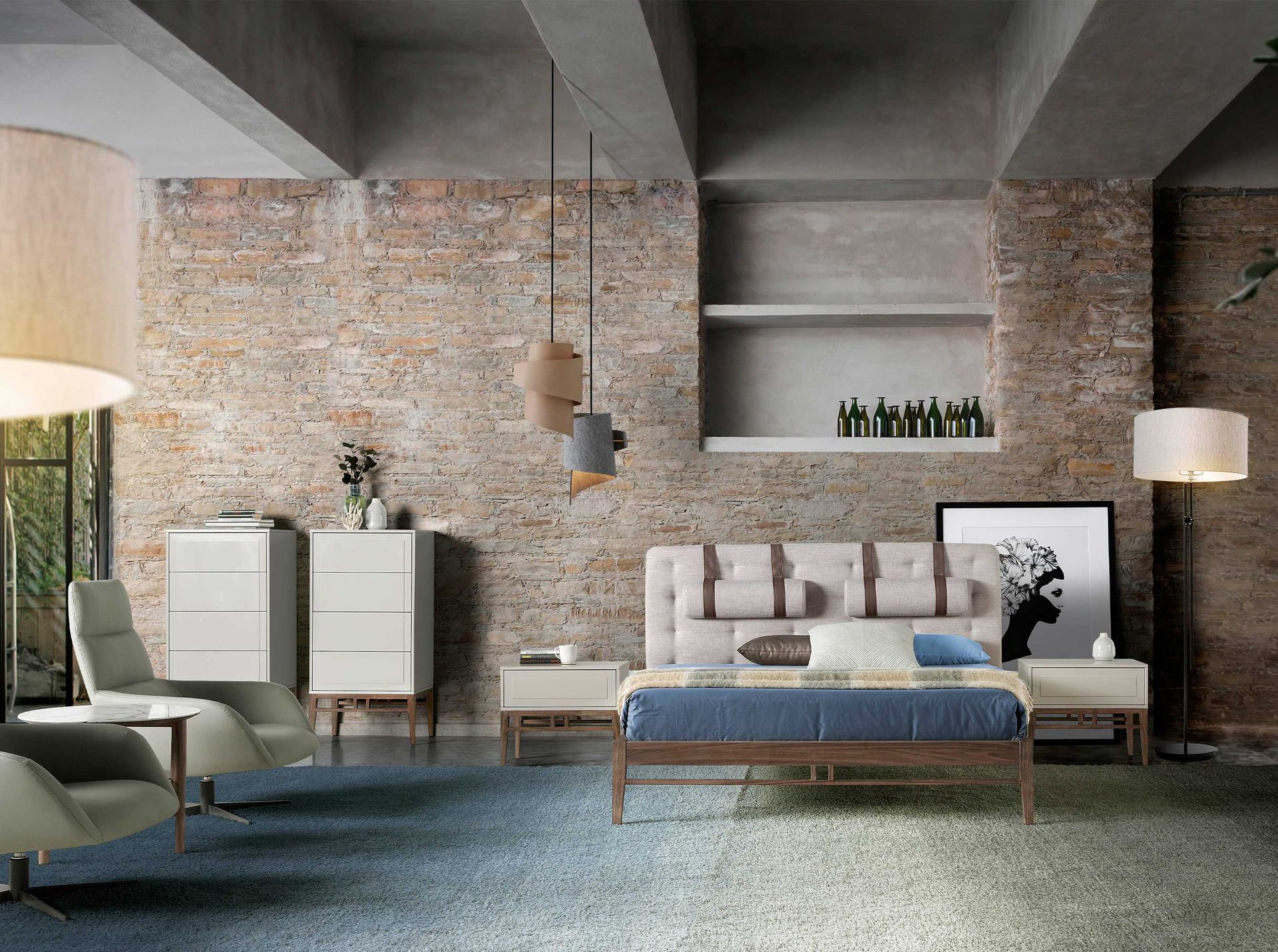 Chiffonier mit 4 Schubladen Creme