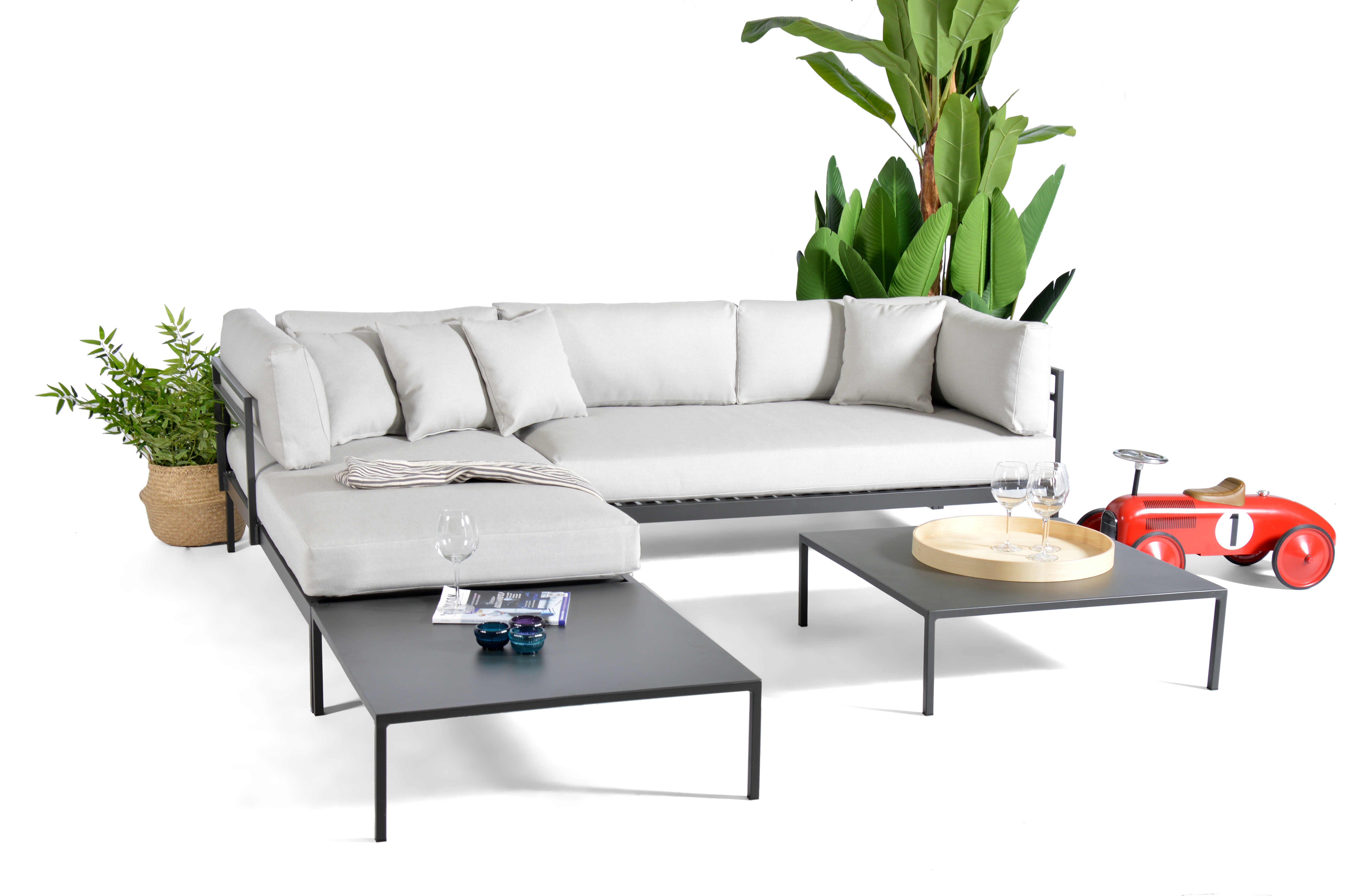 L03 Modulares Lounge-Set Anthrazit