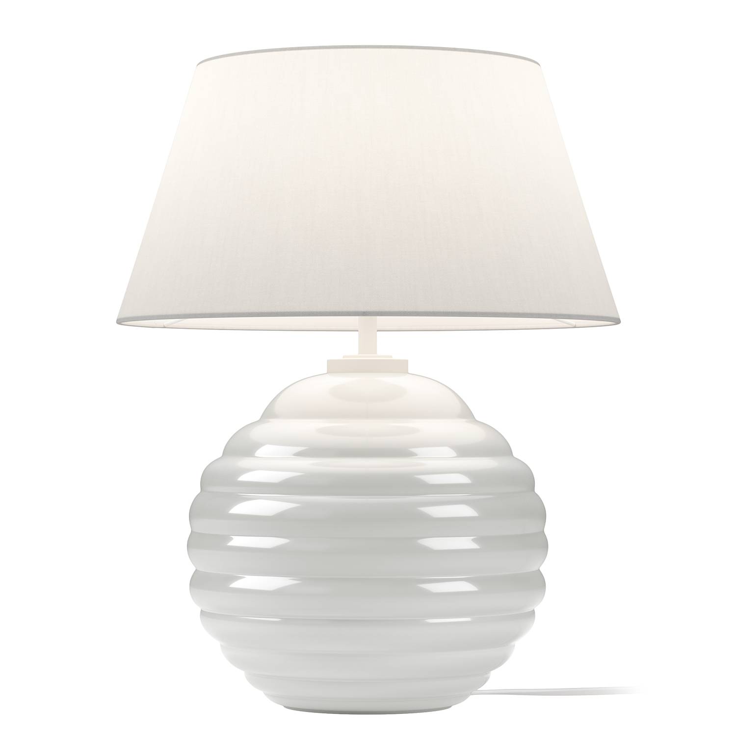 Arendal Table Lamp Cotton Fabric Glass Single-flame