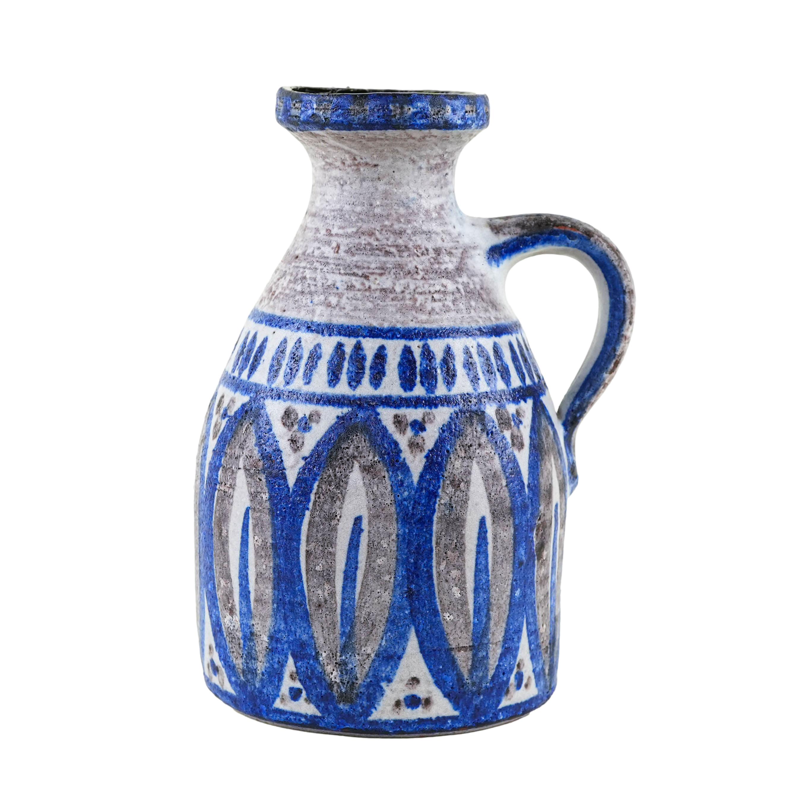 Keramikvase mit Henkel 1960er Jahre