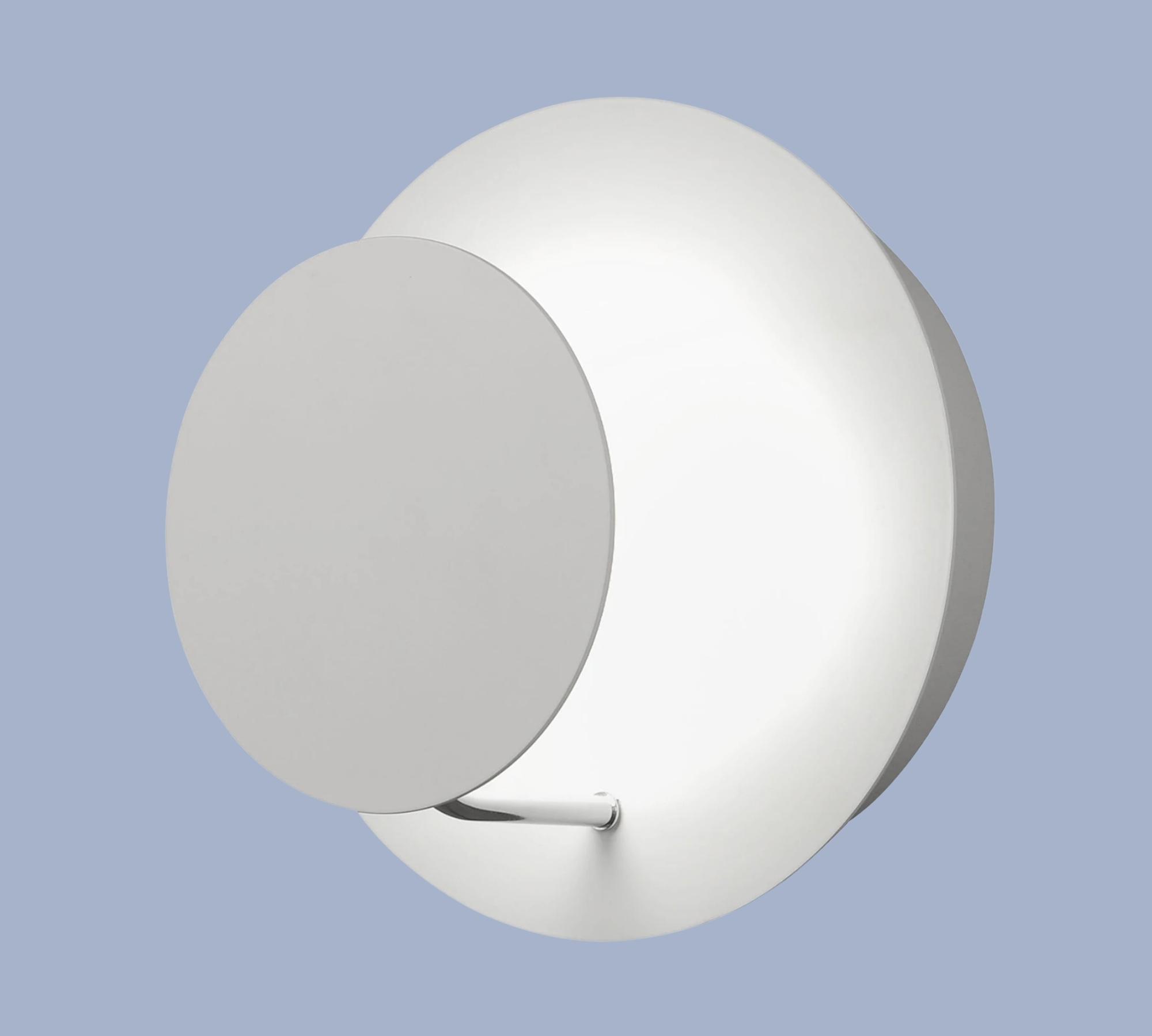 LED-Wandleuchte Fullmoon Stahl Weiß