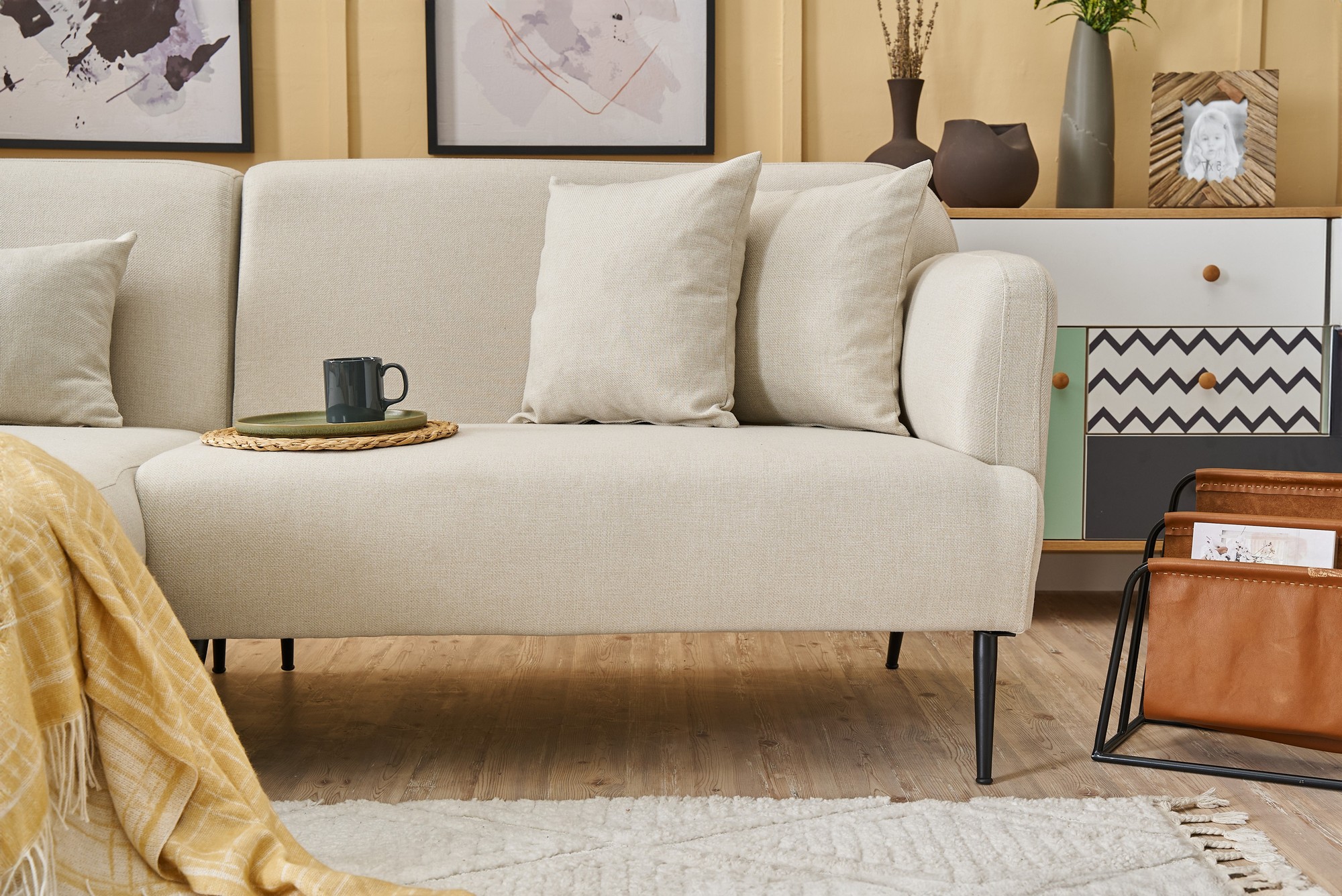 Revos Sofa Récamiere Links Creme