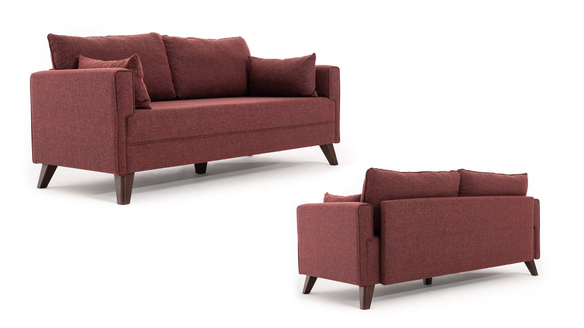 Bella Sofa 3-Sitzer Rot