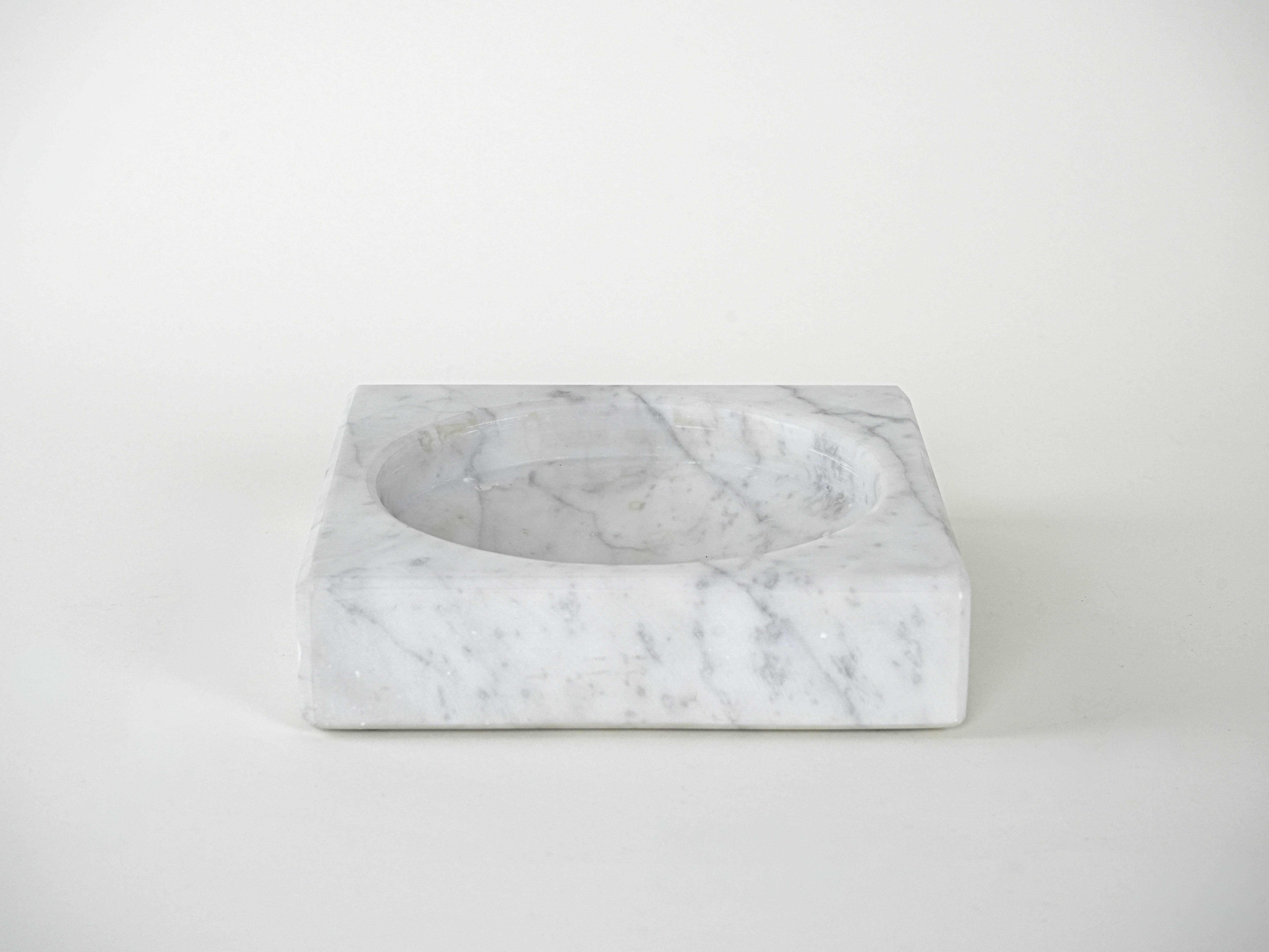 Marmorständer Weiß Grau 1970er Jahre