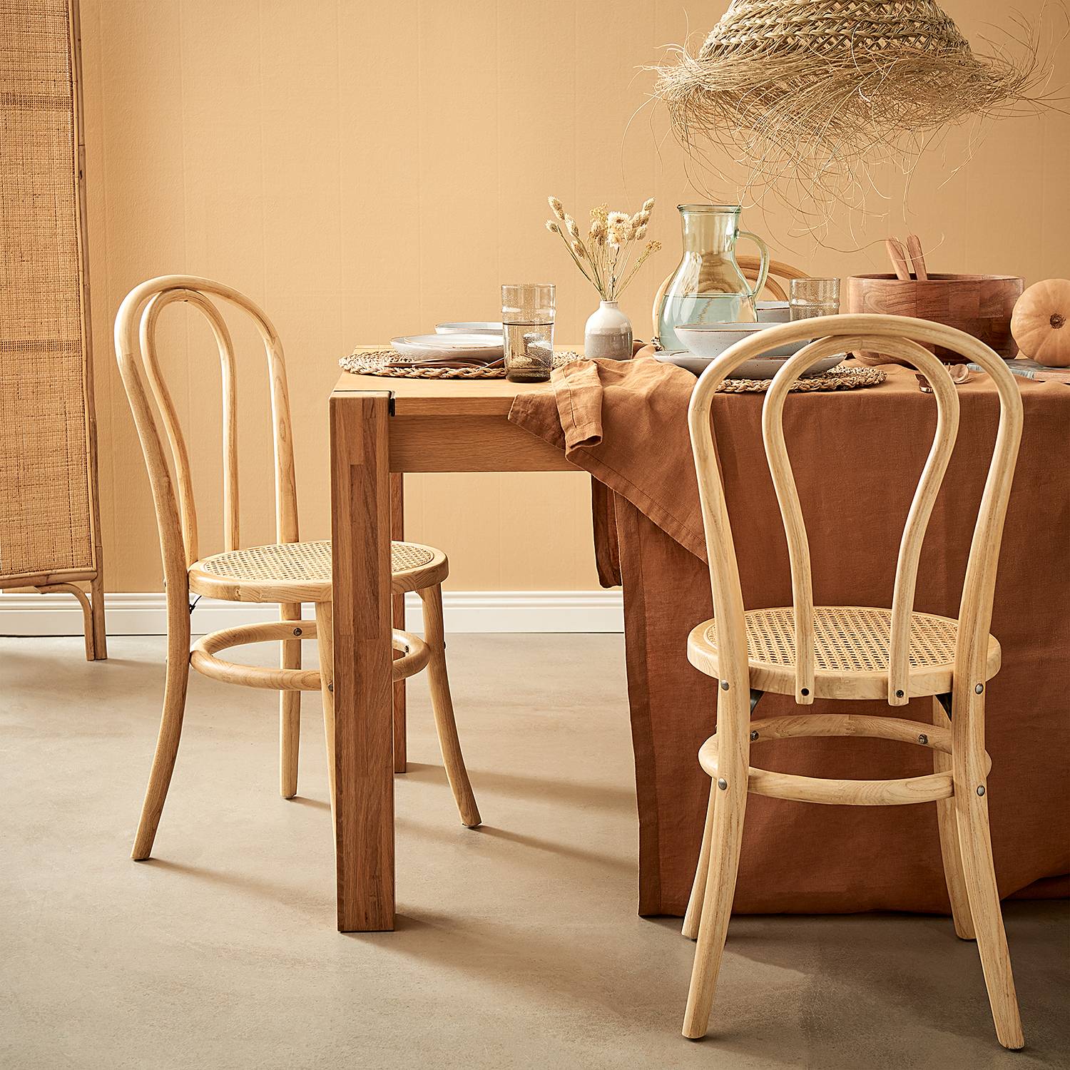 Stuhl WIENER MELANGE Rattan Natur