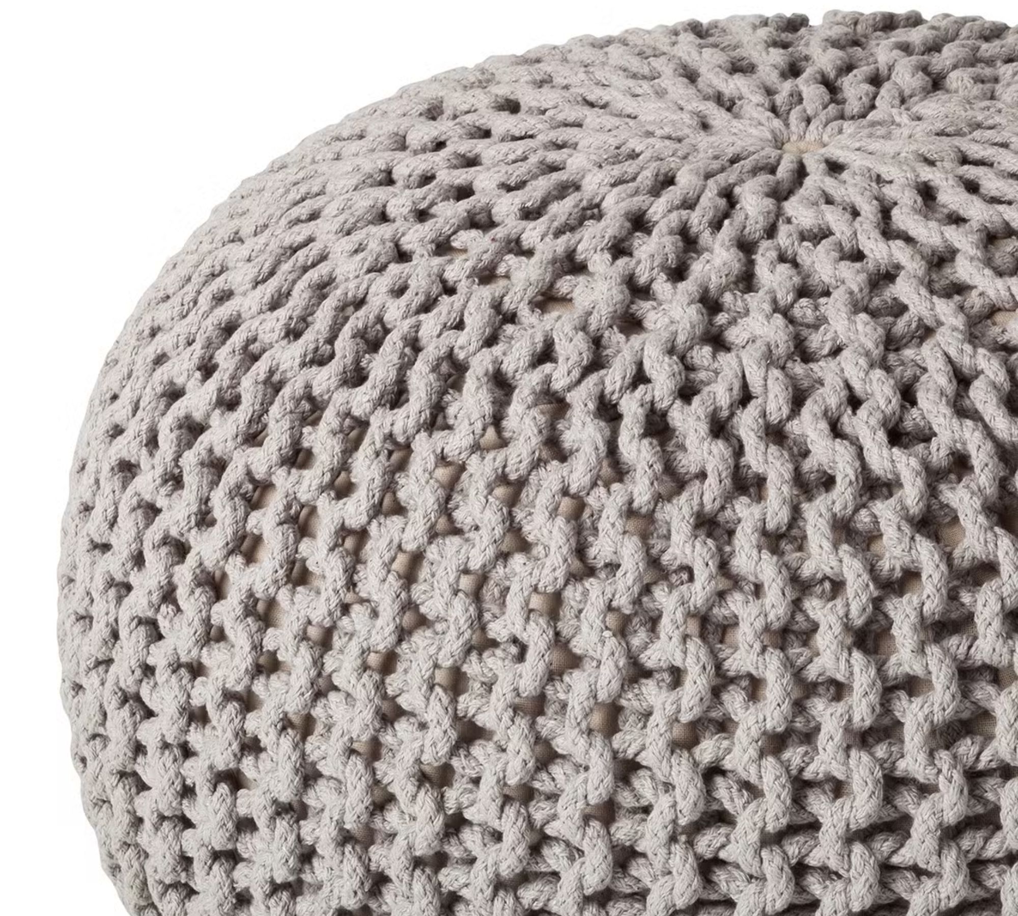 Edson Pouf Stickstoff Beige