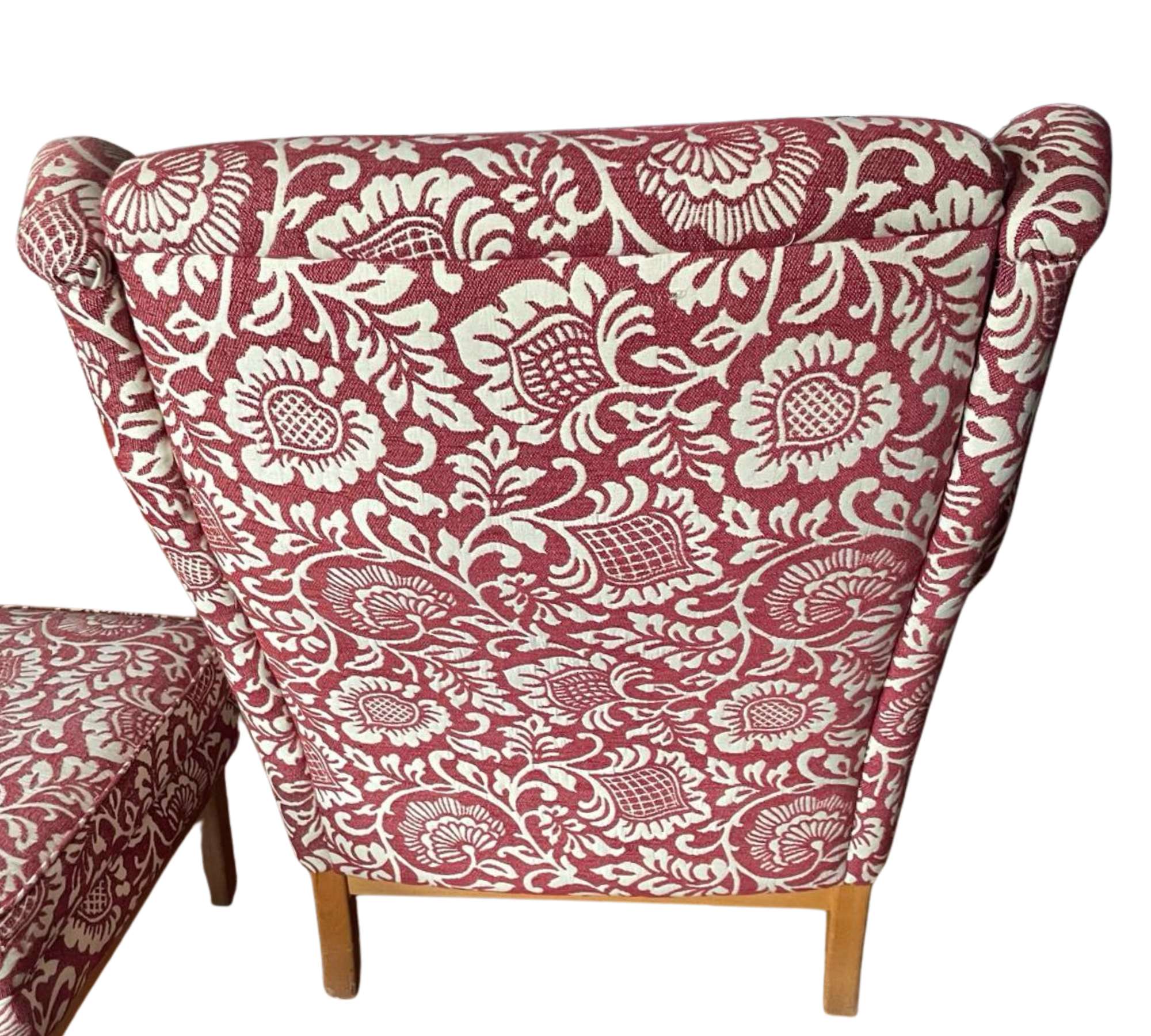 Sessel und Hocker Textil Holz Mehrfarbig