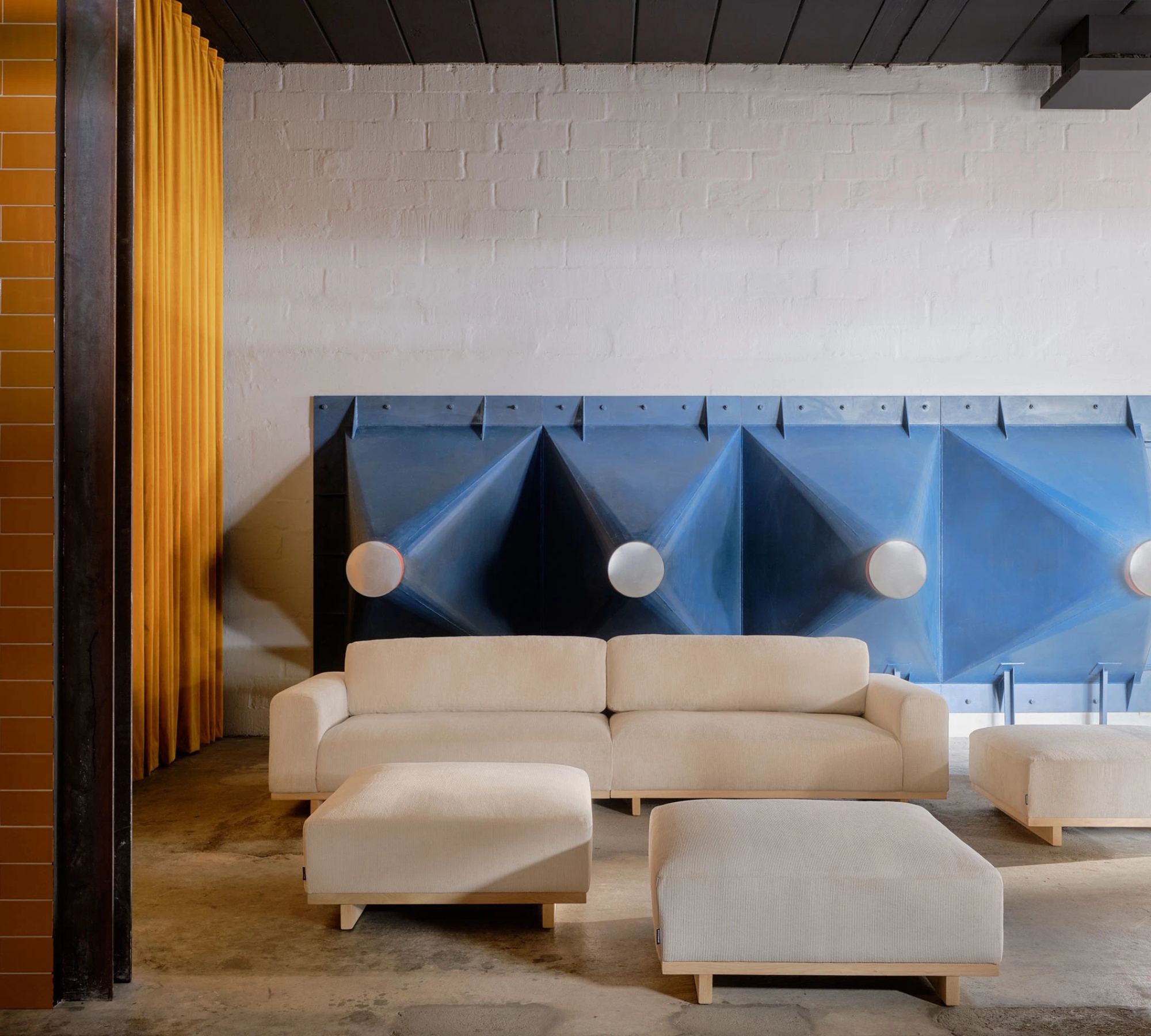 Aya Sofa 3,5-Sitzer Sorrento Steel Blue