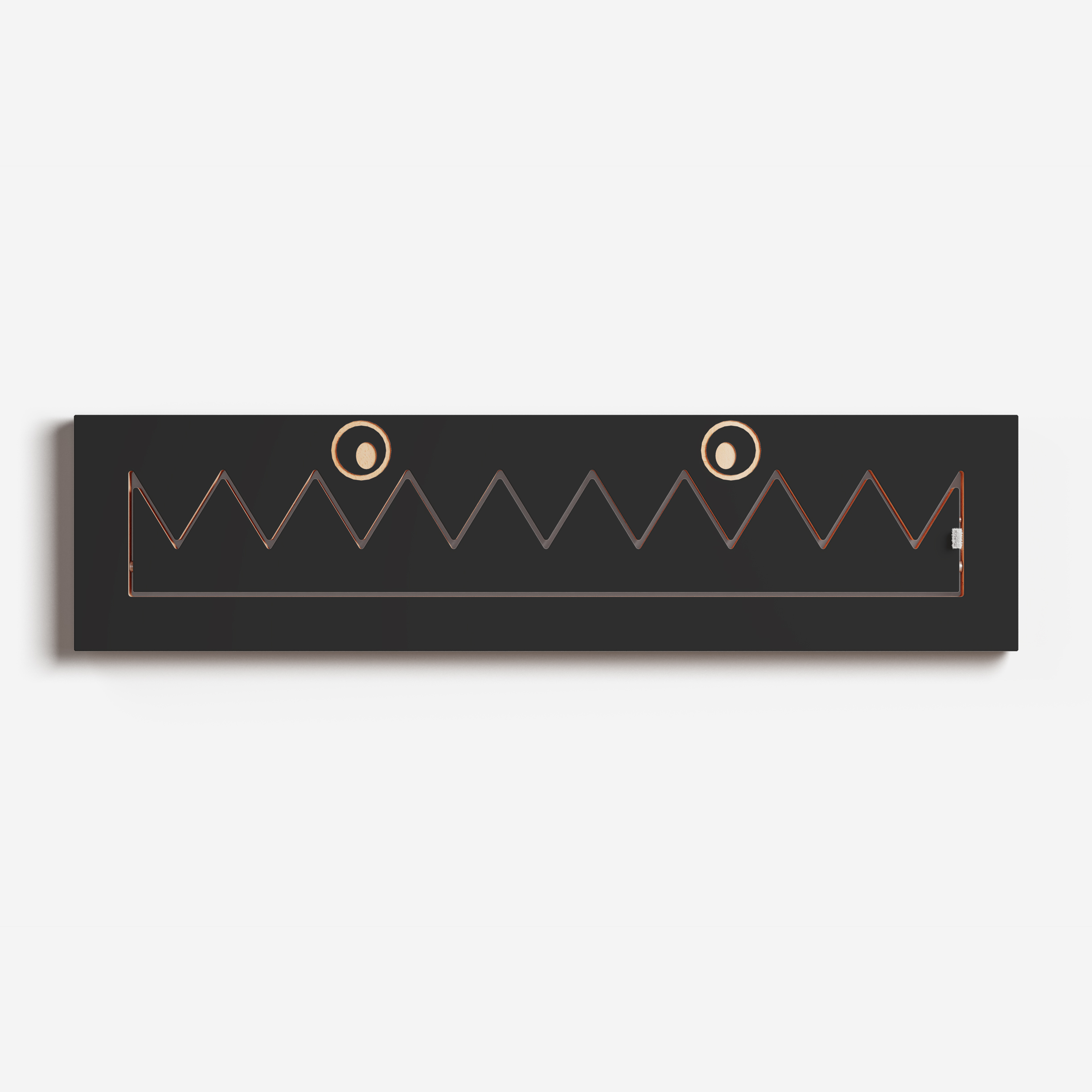 Fläpps Garderobe Monsterhäng Schwarz 80 x 20cm