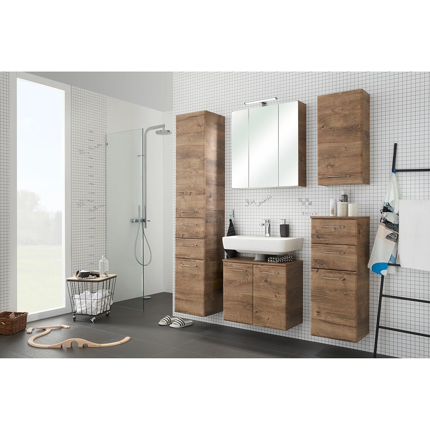 Hängeschrank Holz Braun