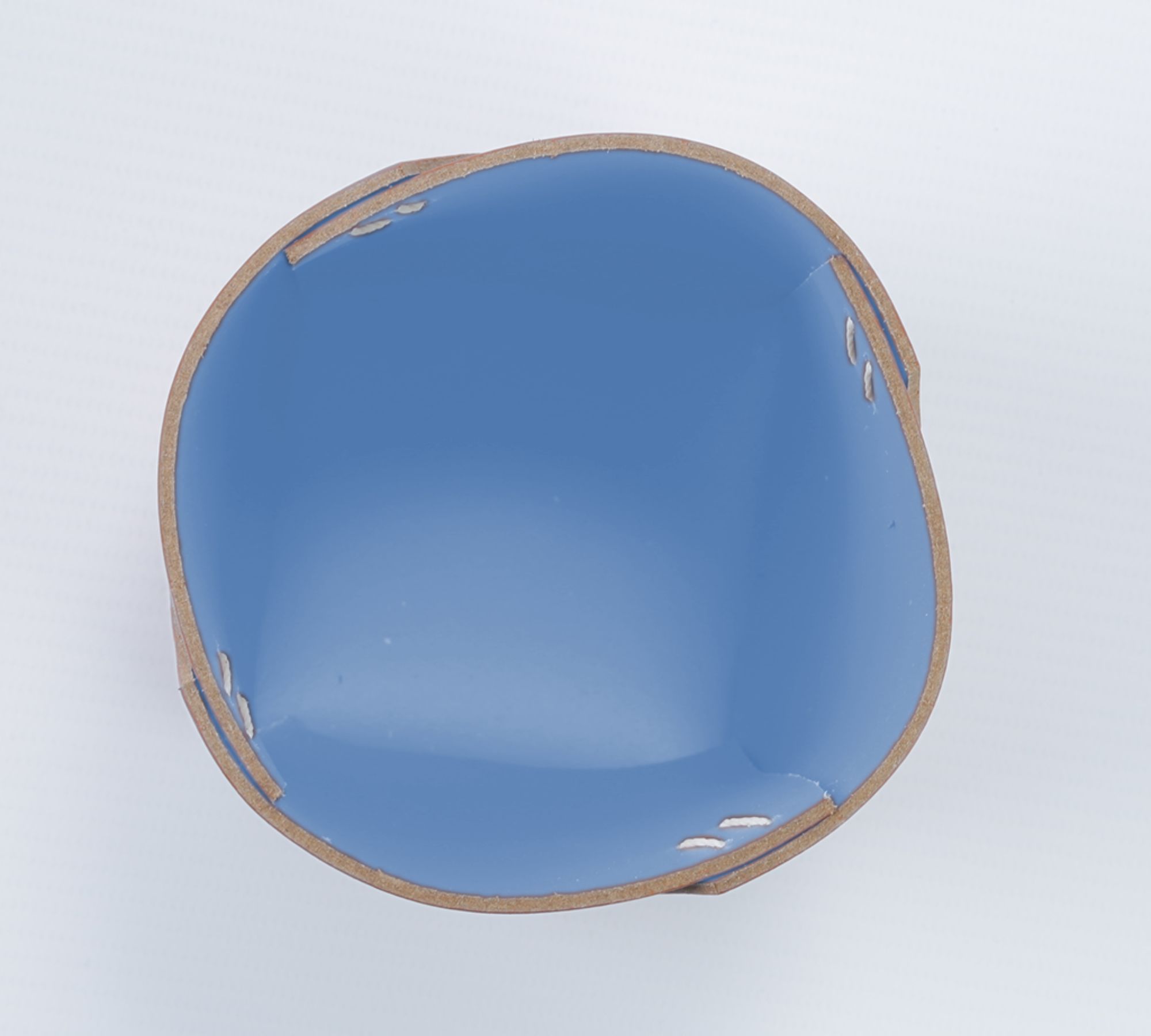 Stiftehalter 100% Recyceltes Leder Blau