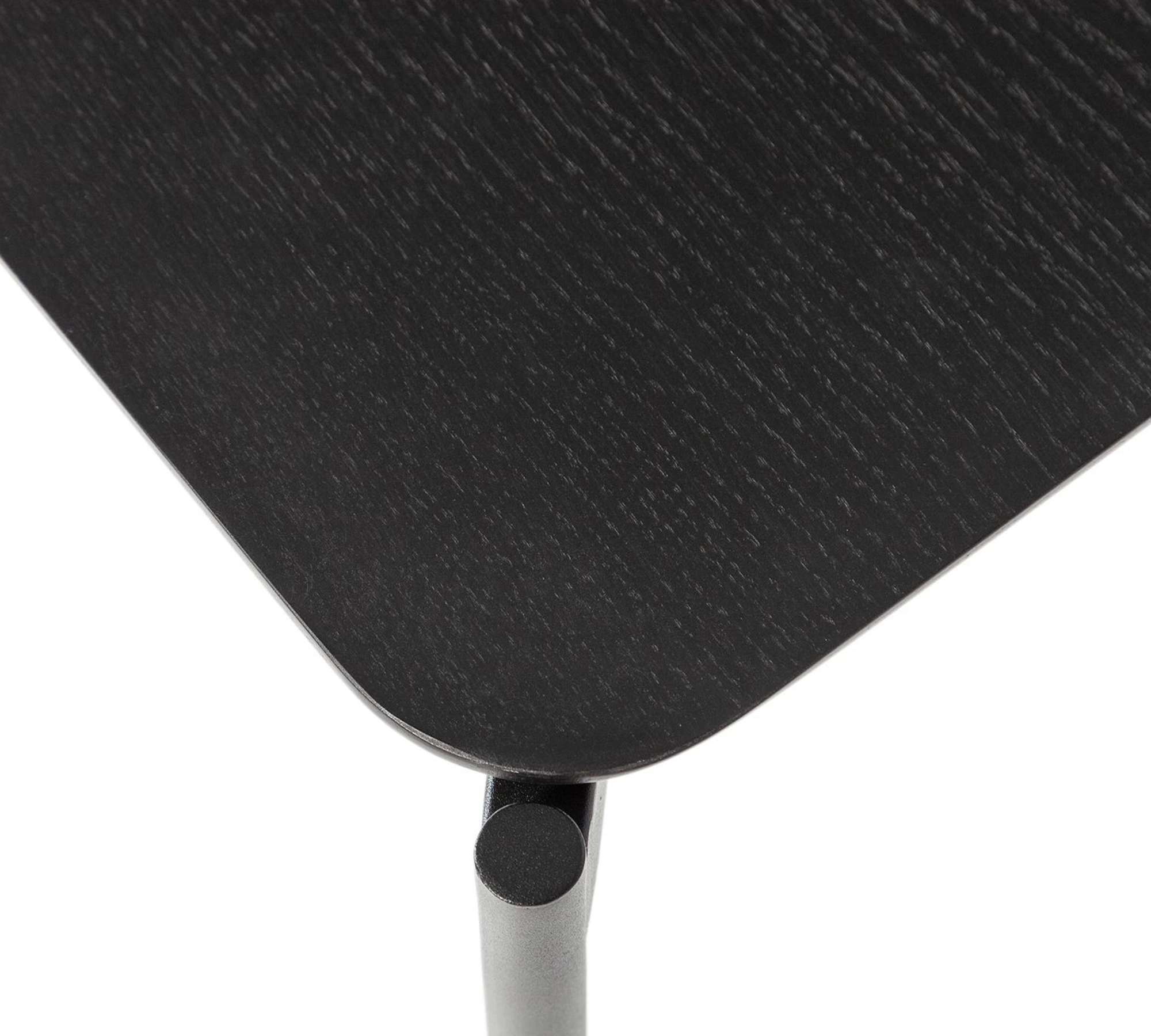 Beistelltisch Holz Metall Schwarz