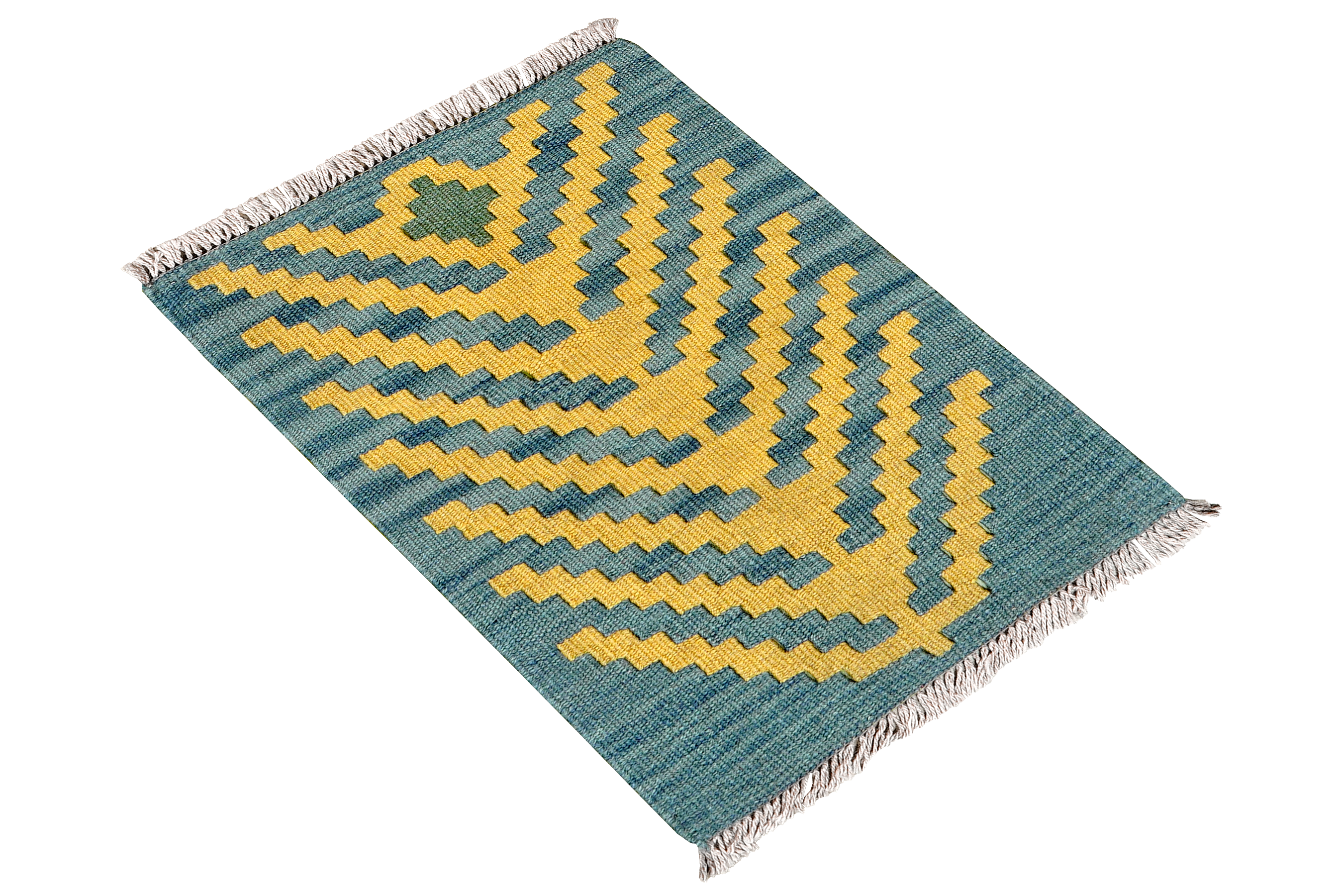 Kilim Gashgai Teppich Wolle Blau