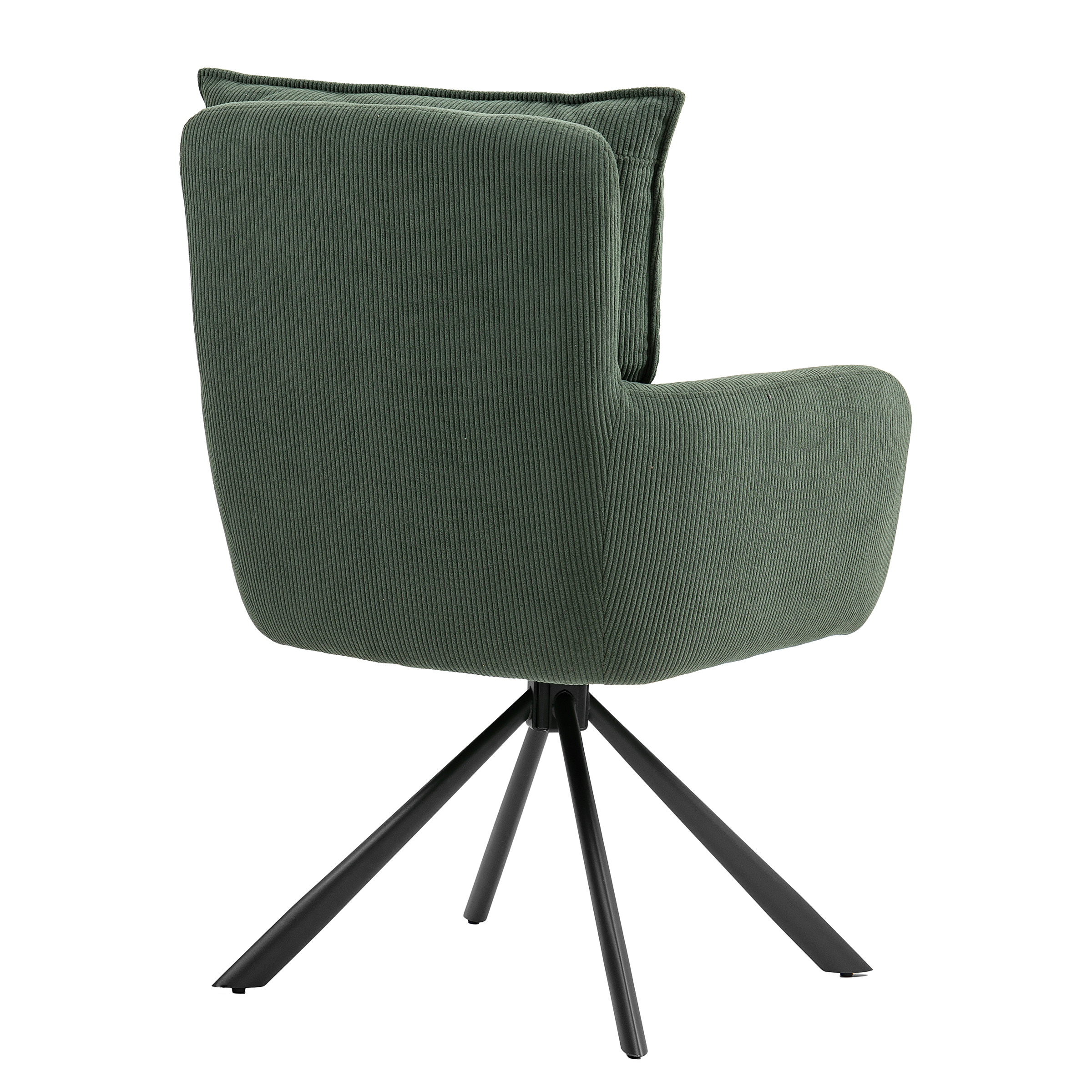 Didrip Drehbarer Armlehnenstuhl 2er-Set Cord Dunkelgrün