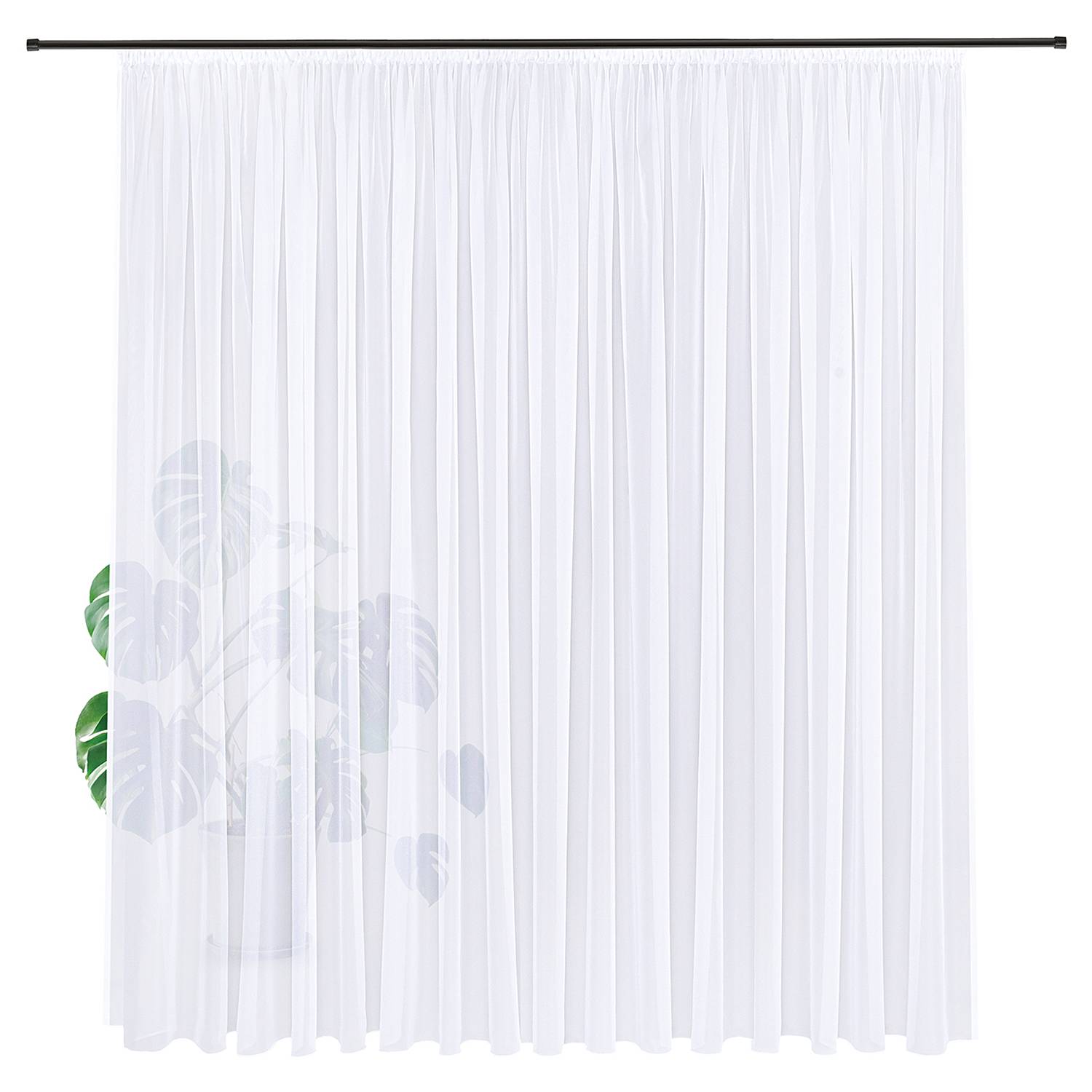 Gardine Laura II Webstoff Weiß 450 x 245 cm