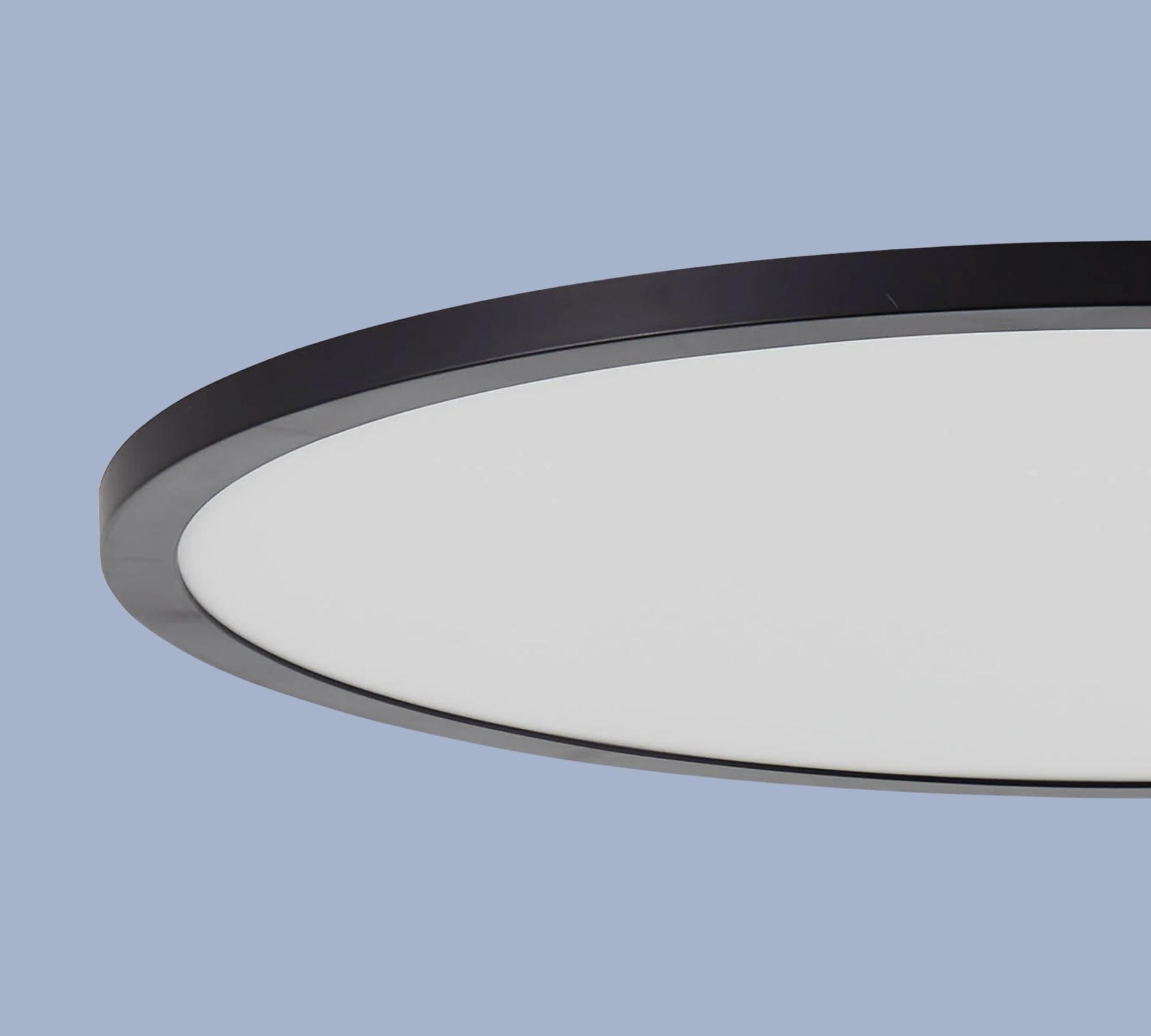 1-flame LED ceiling light Plastic Black