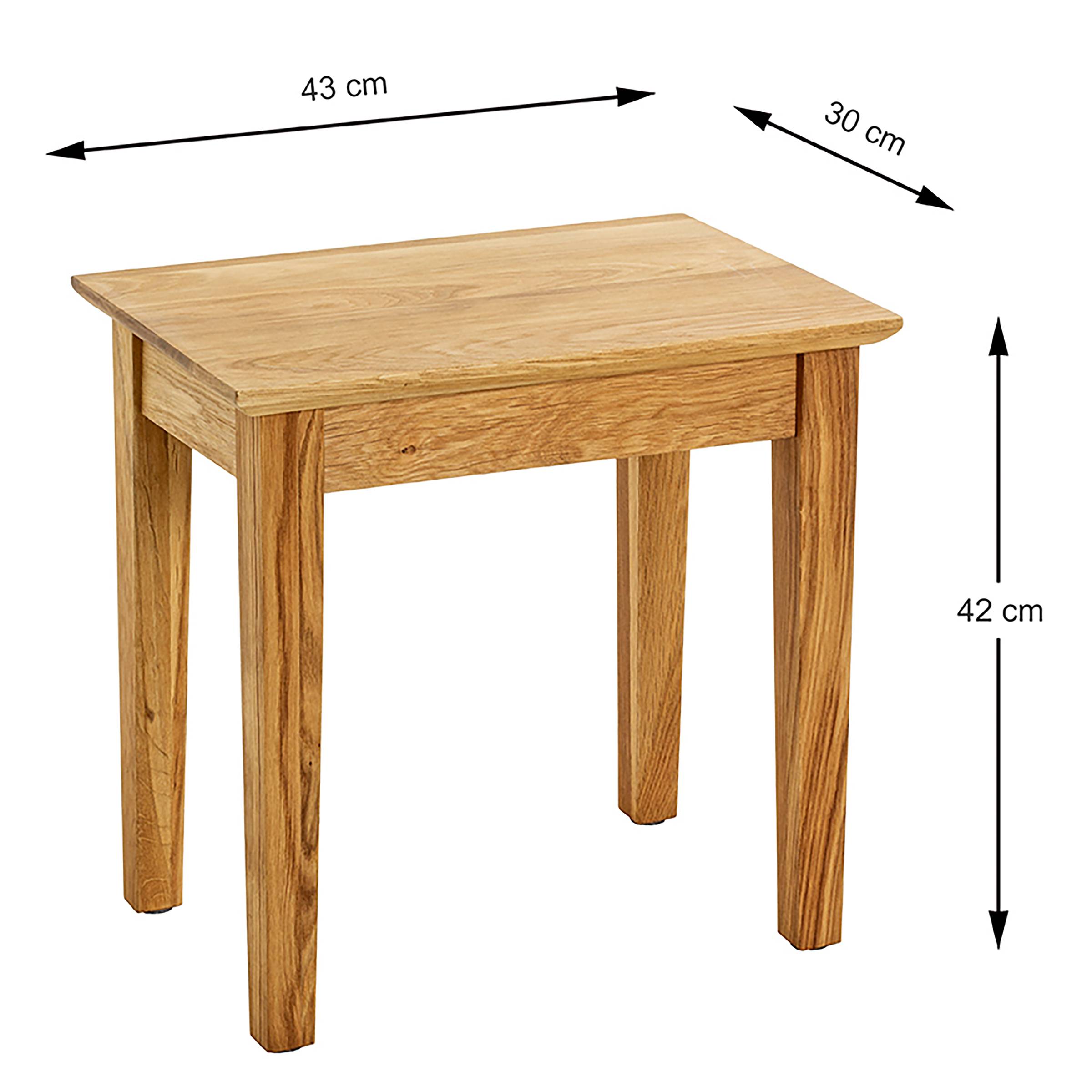 Massiver Beistelltisch Montana 3 Eiche