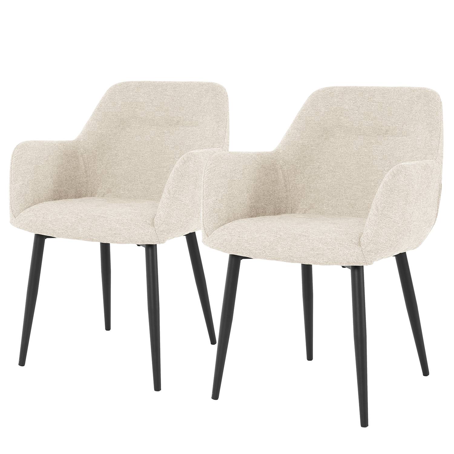 2x Ecunda Armlehnenstuhl Beige