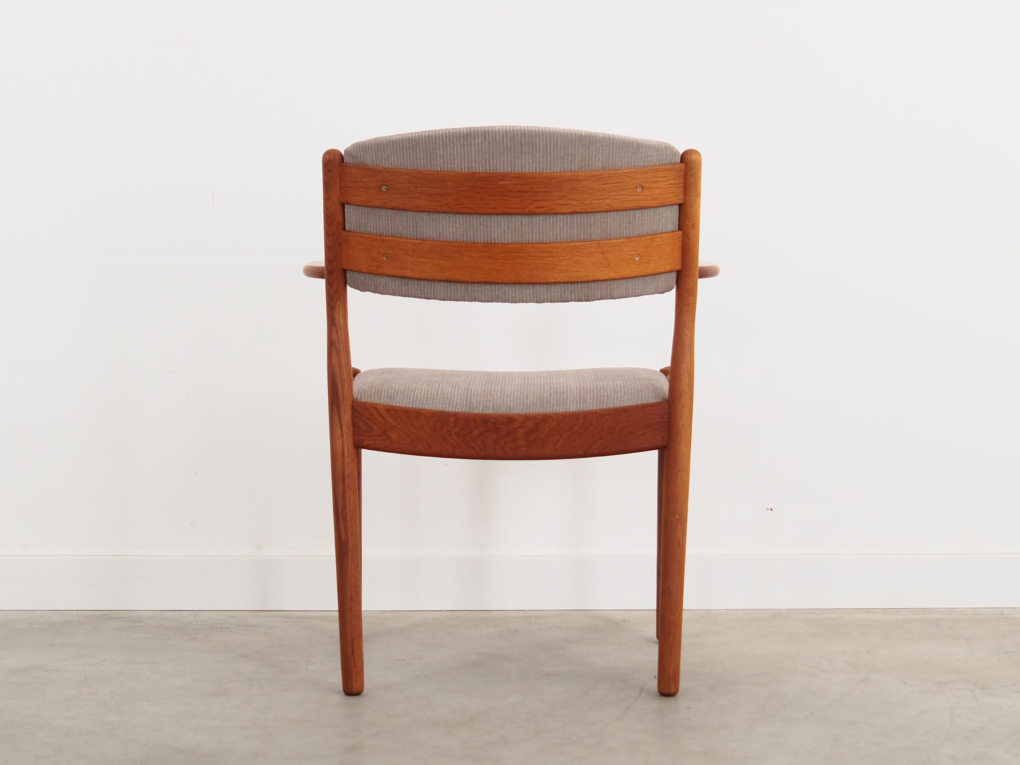 Vintage chair wood textile gray 1960s