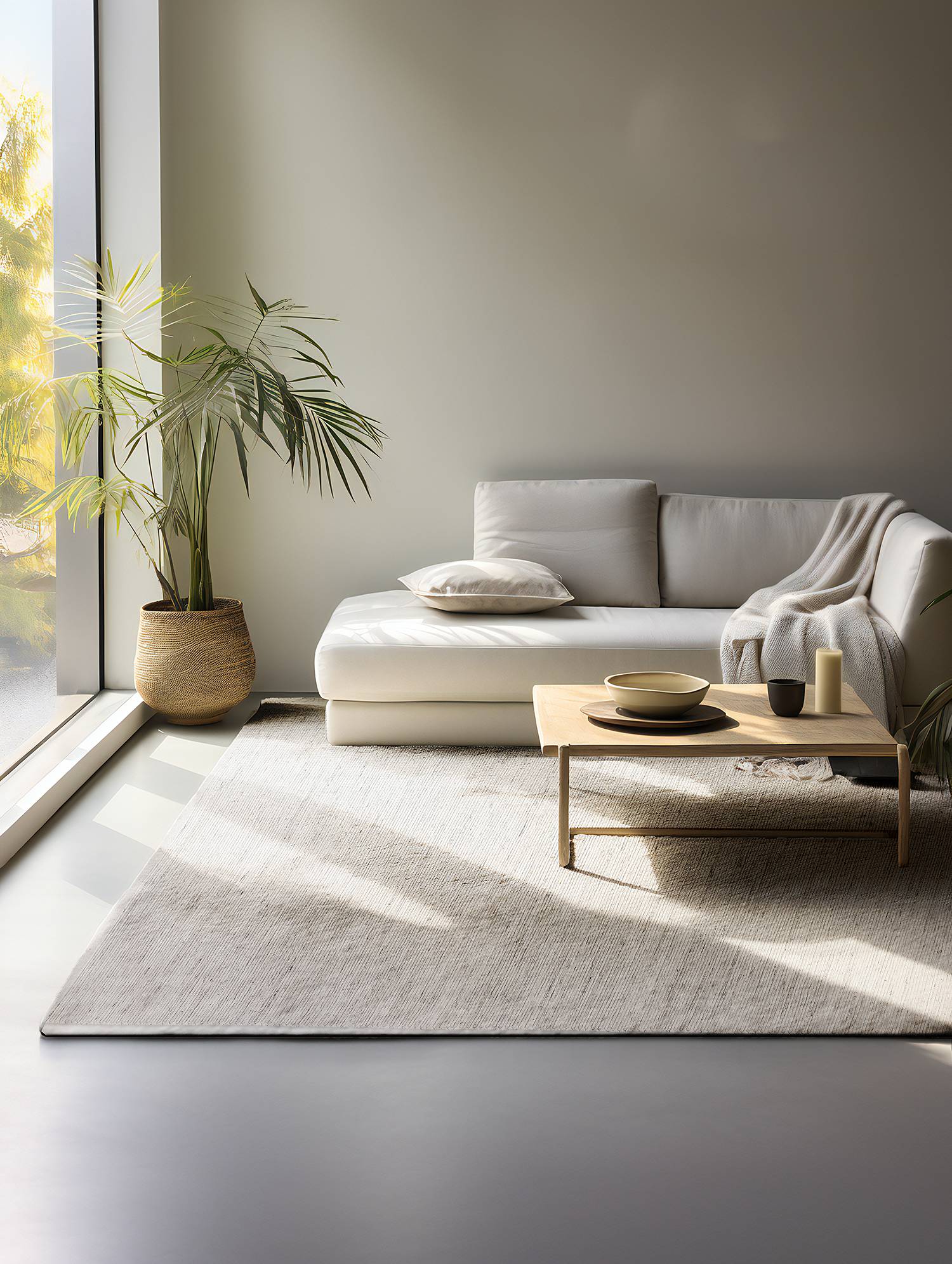 Dhaka Kurzflorteppich Ivory 60 x 90 cm