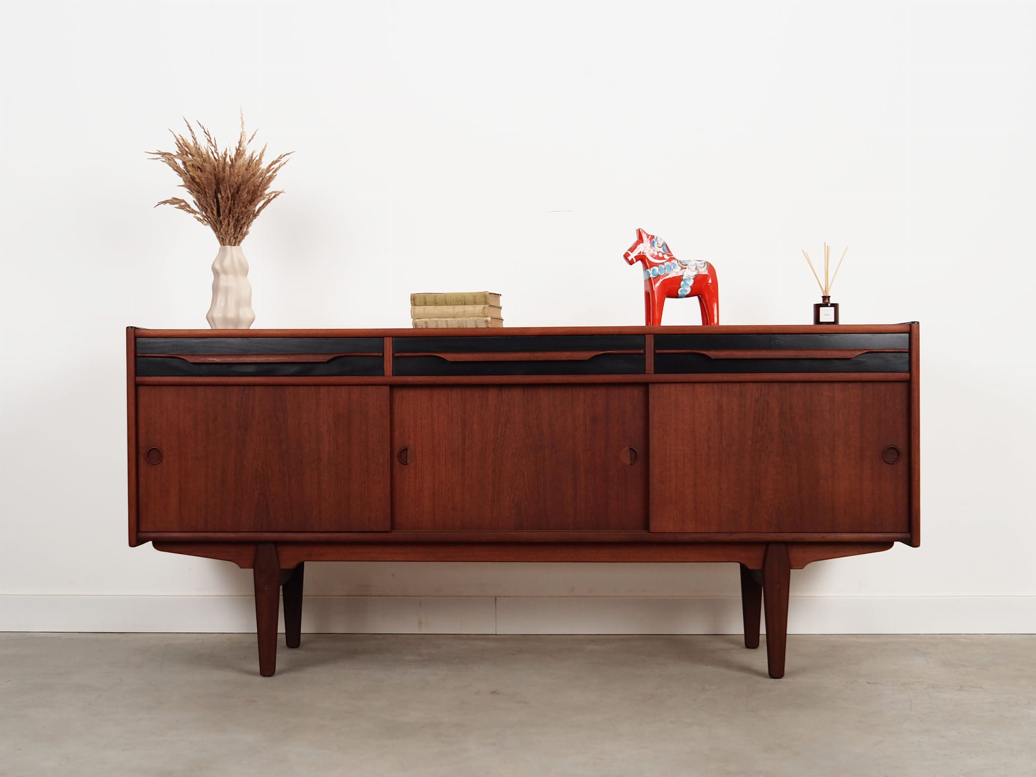 Vintage Sideboard Teakholz Braun 1970er Jahre