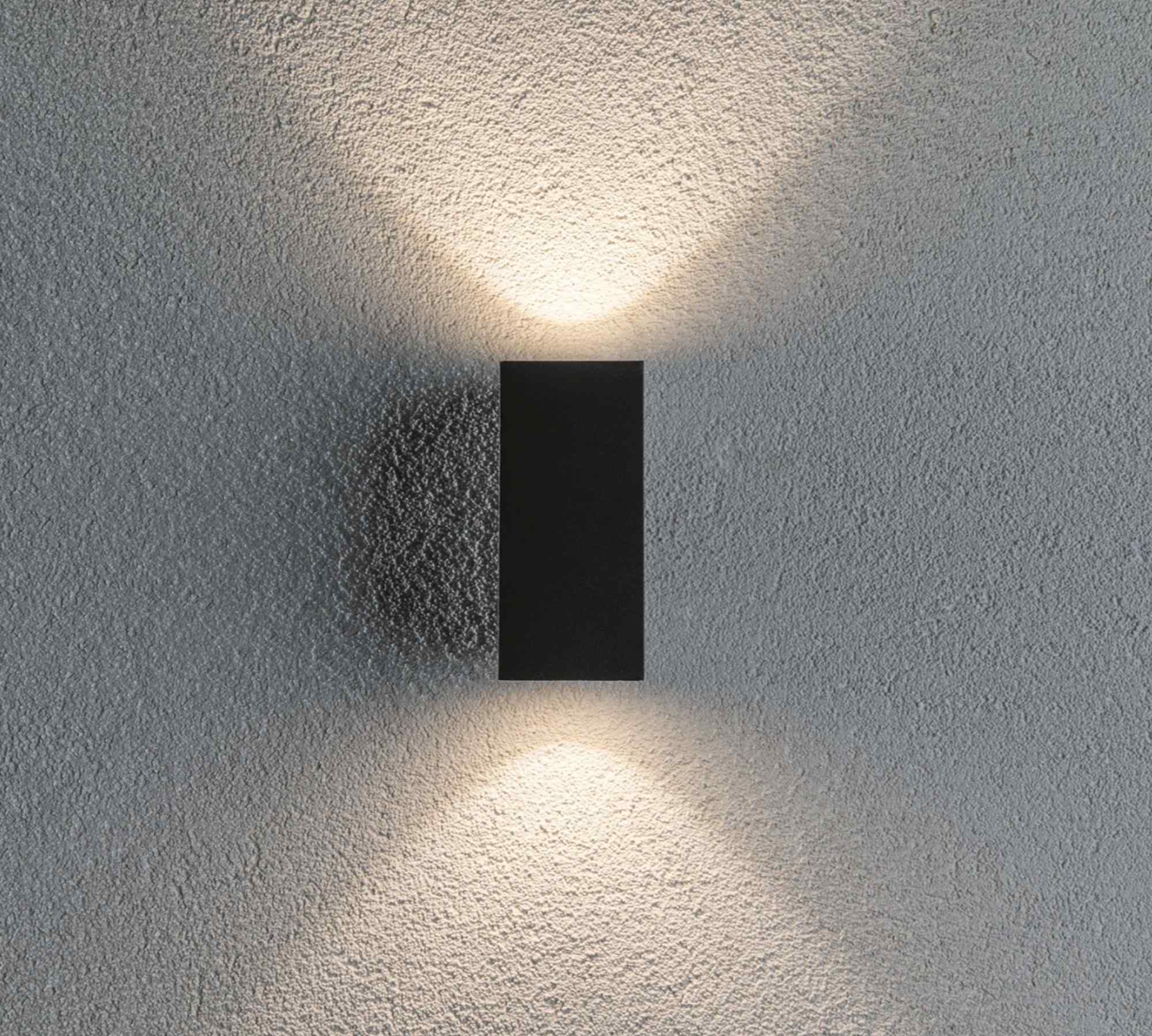 Außenwandleuchte 2-flammig Aluminium Schwarz
