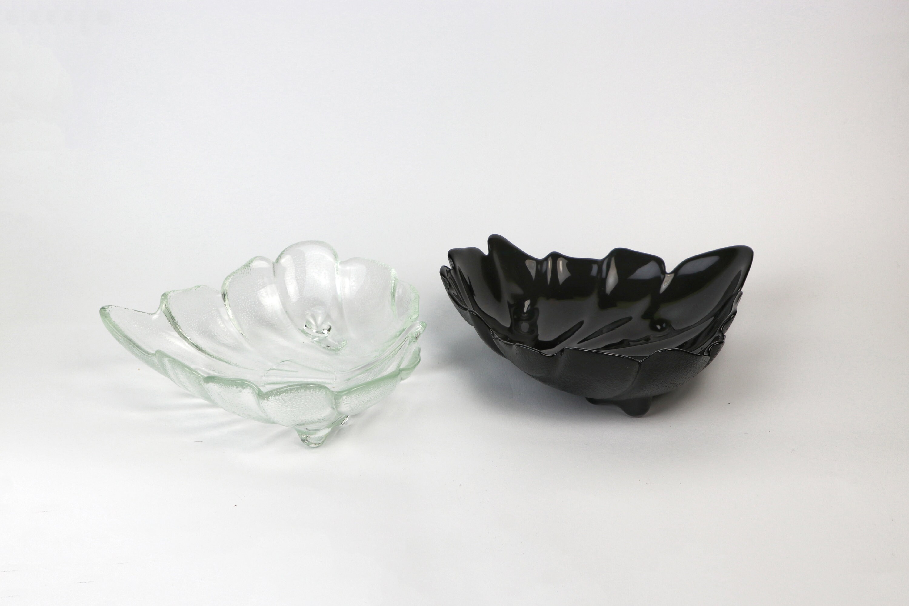 2x Vintage Schale Glas 1980er Jahre