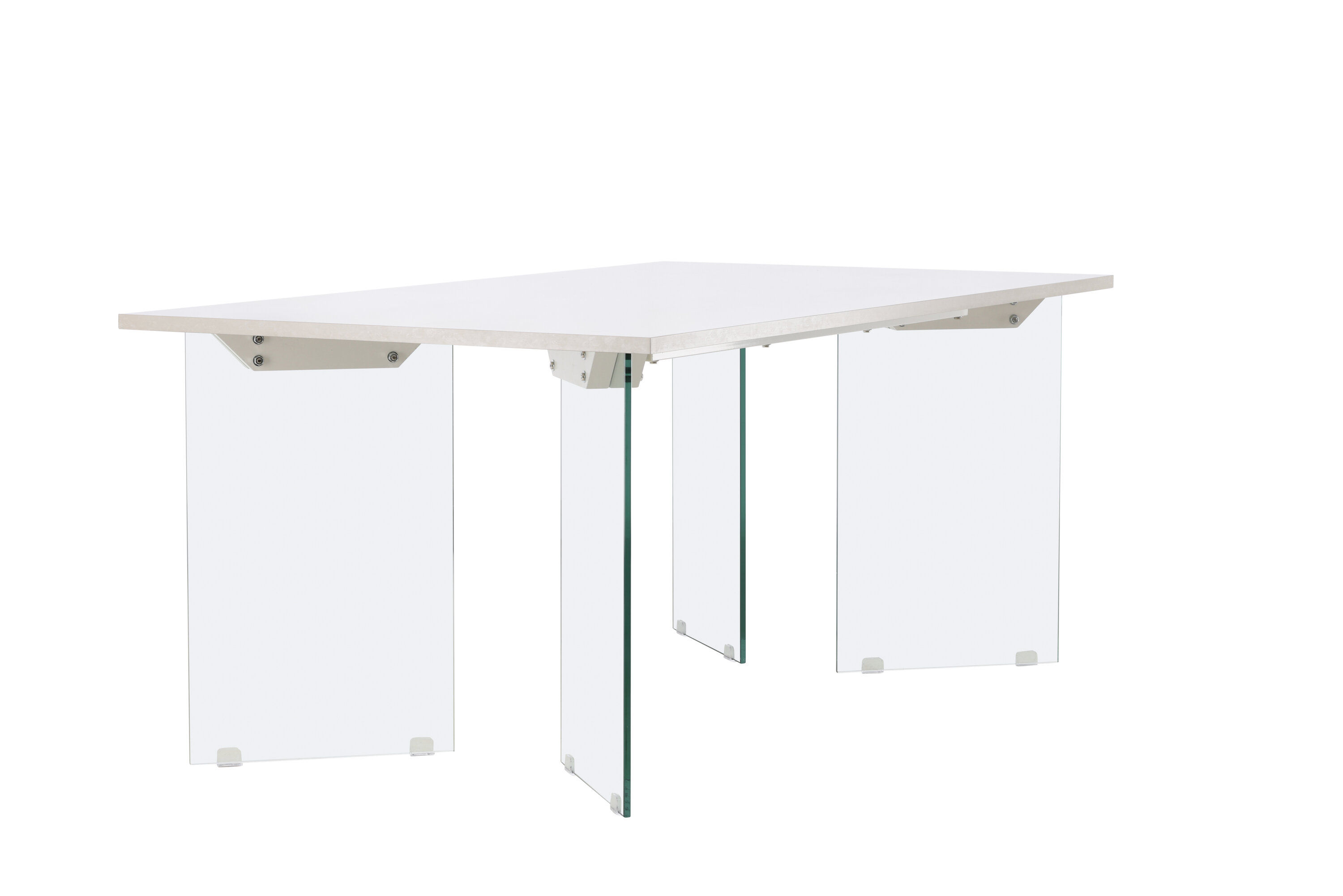 Ester Esstisch Glas Betonoptik 100x180cm