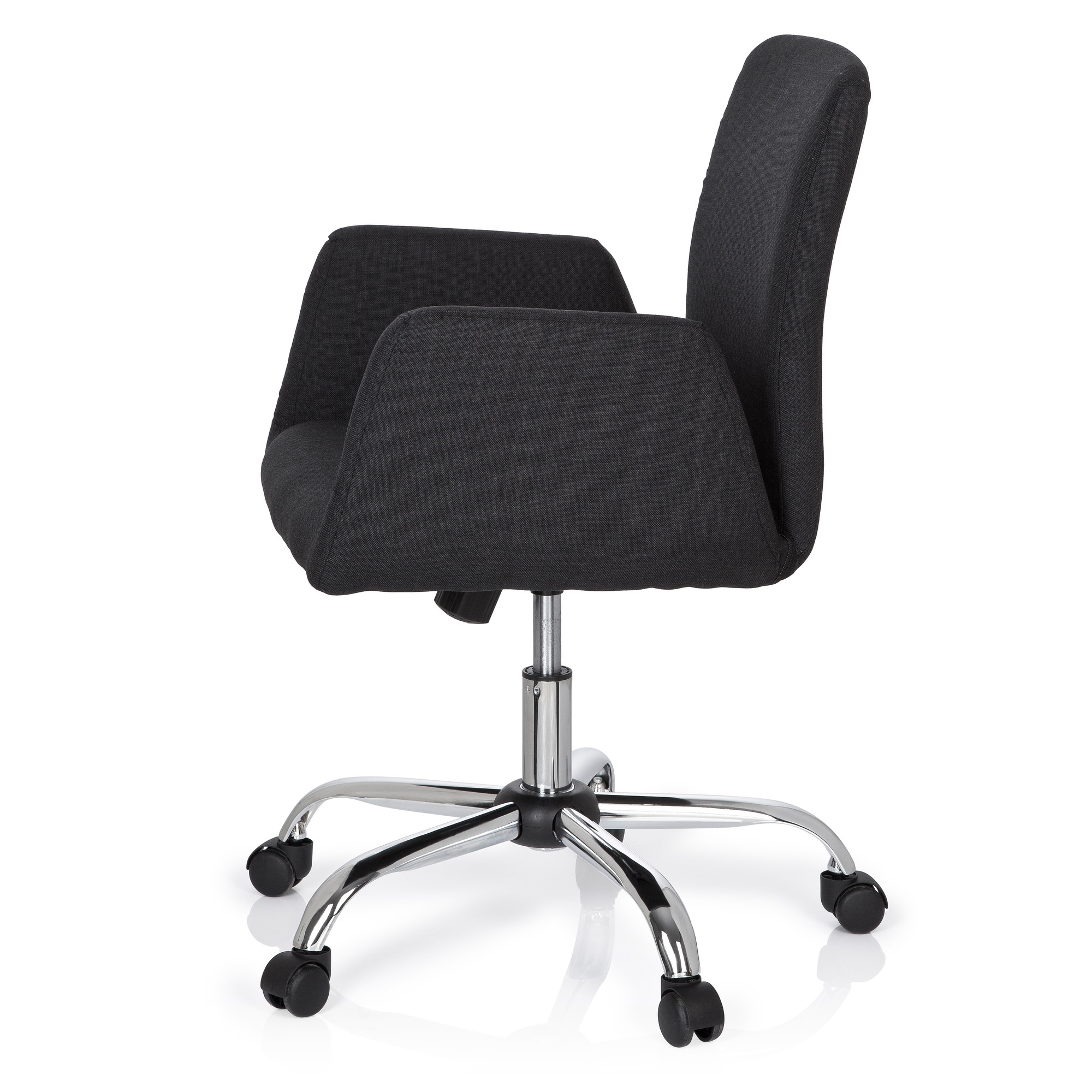 FLOW Office Chair Swivel with Casters Fabric Black