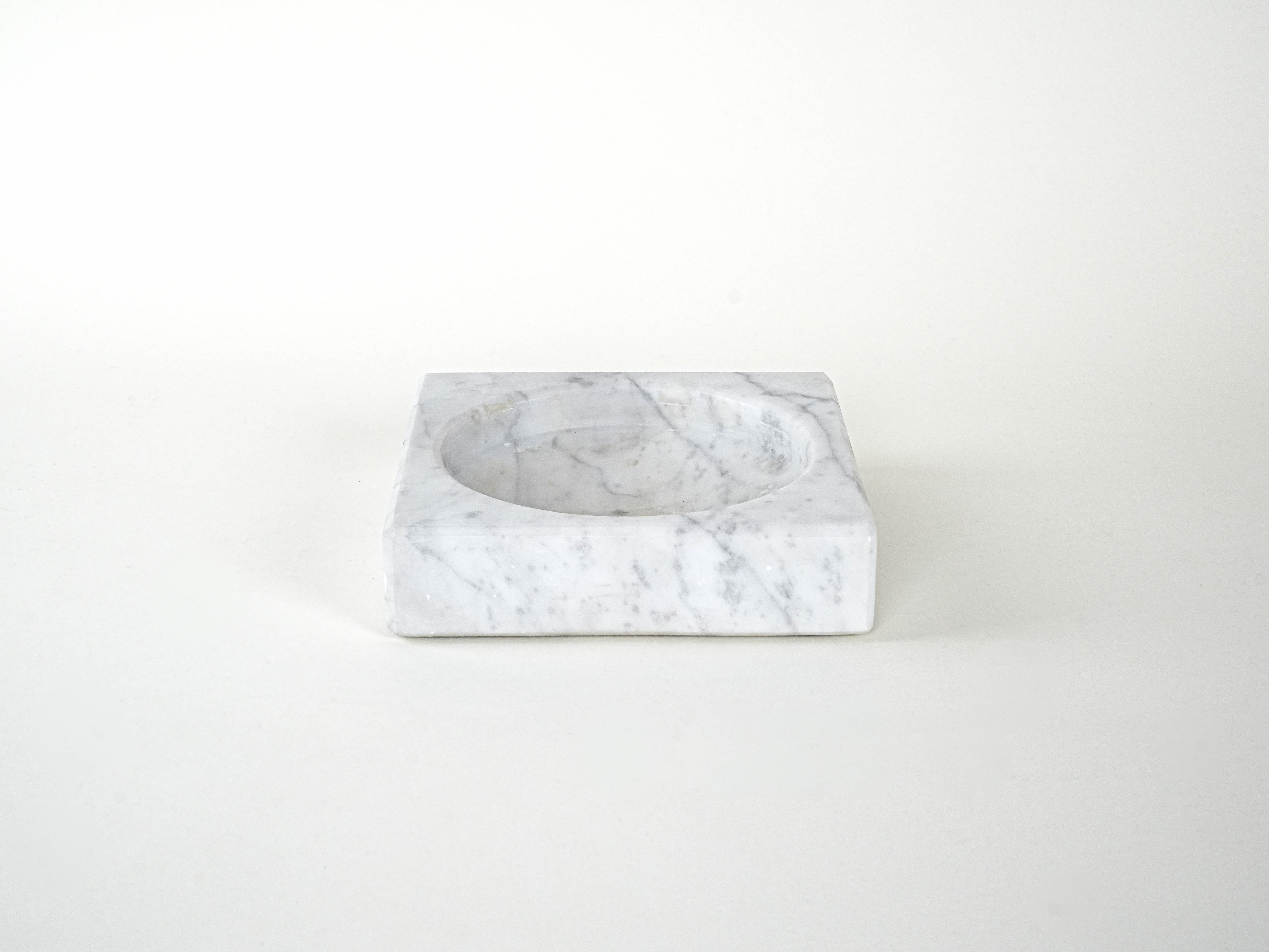 Marmorständer Weiß Grau 1970er Jahre