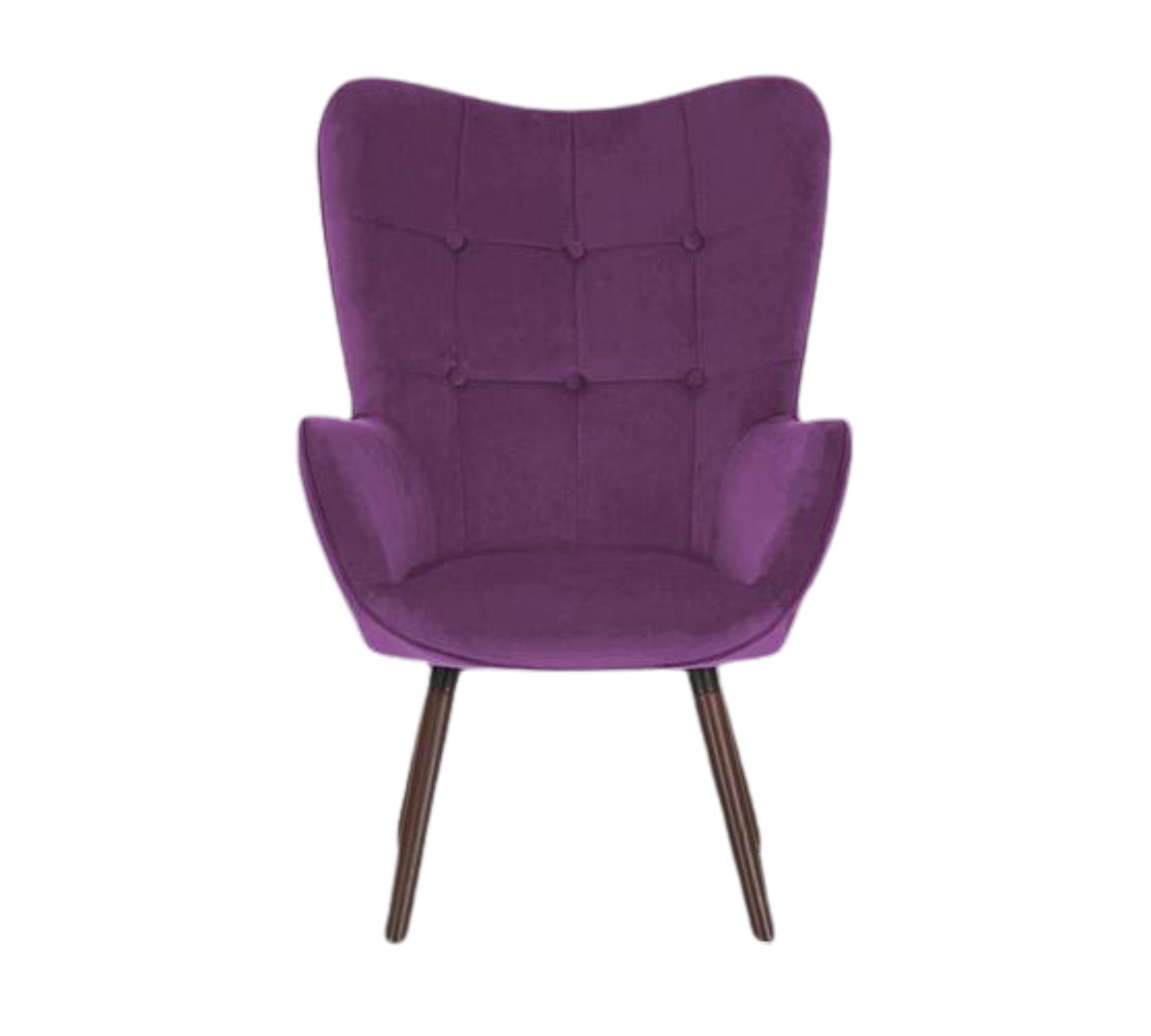 Bridget Sessel Samt Massivholz Violett
