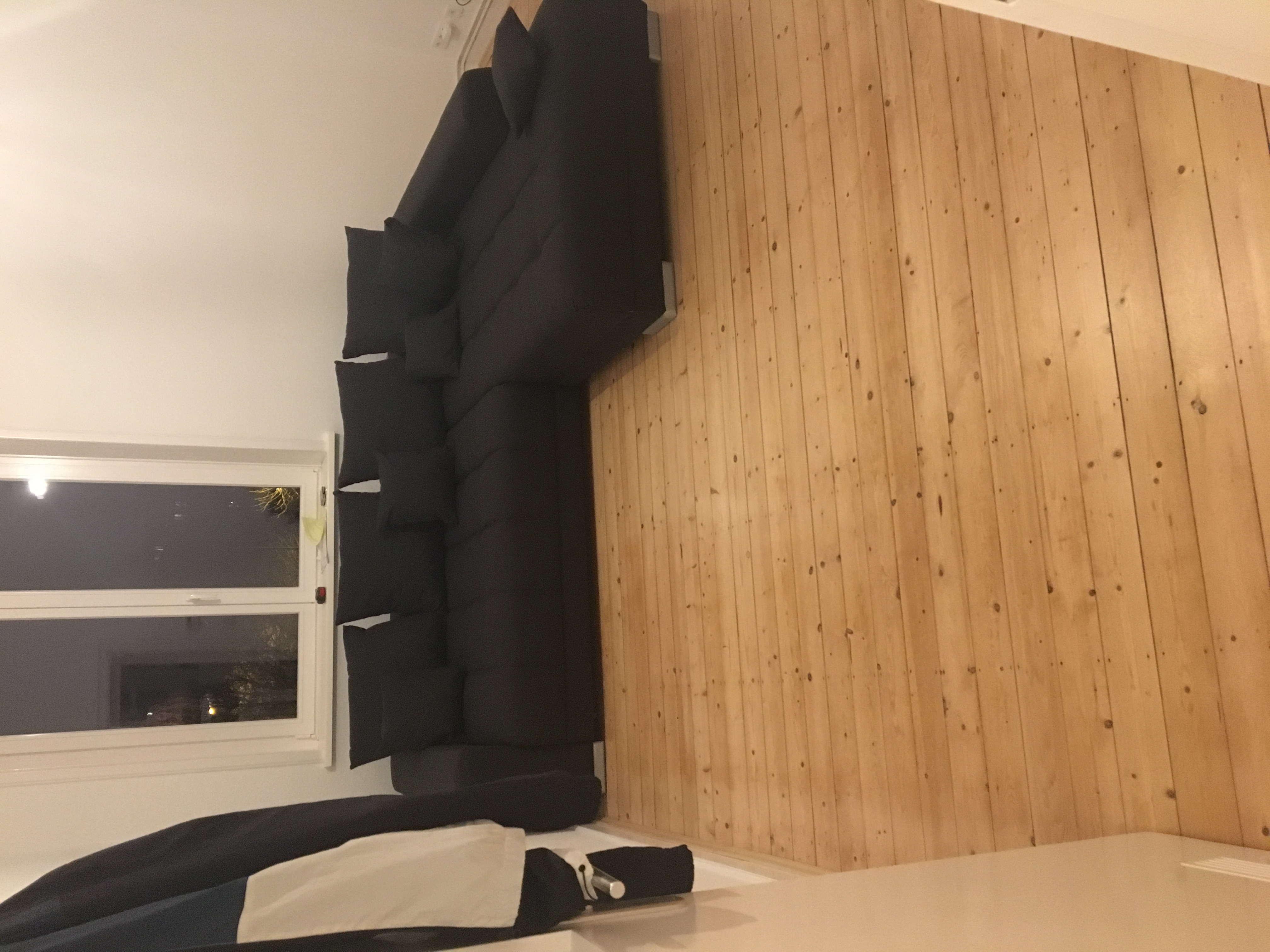 Mustang Ecksofa Rechts mit Bettfunktion Schwarz
