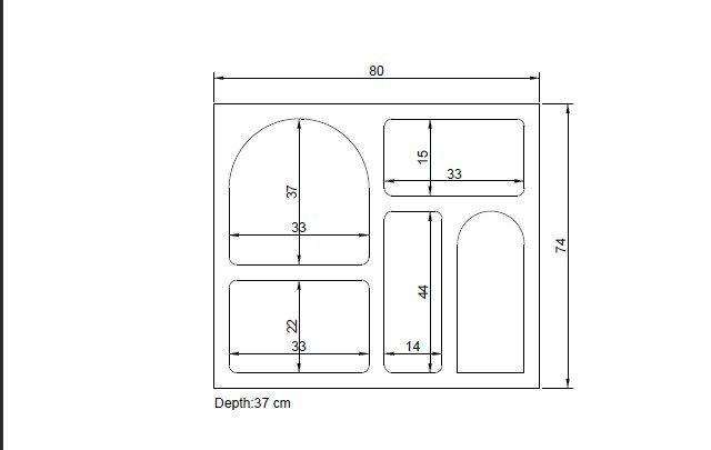 Konsole Cave Sideboard 80cm