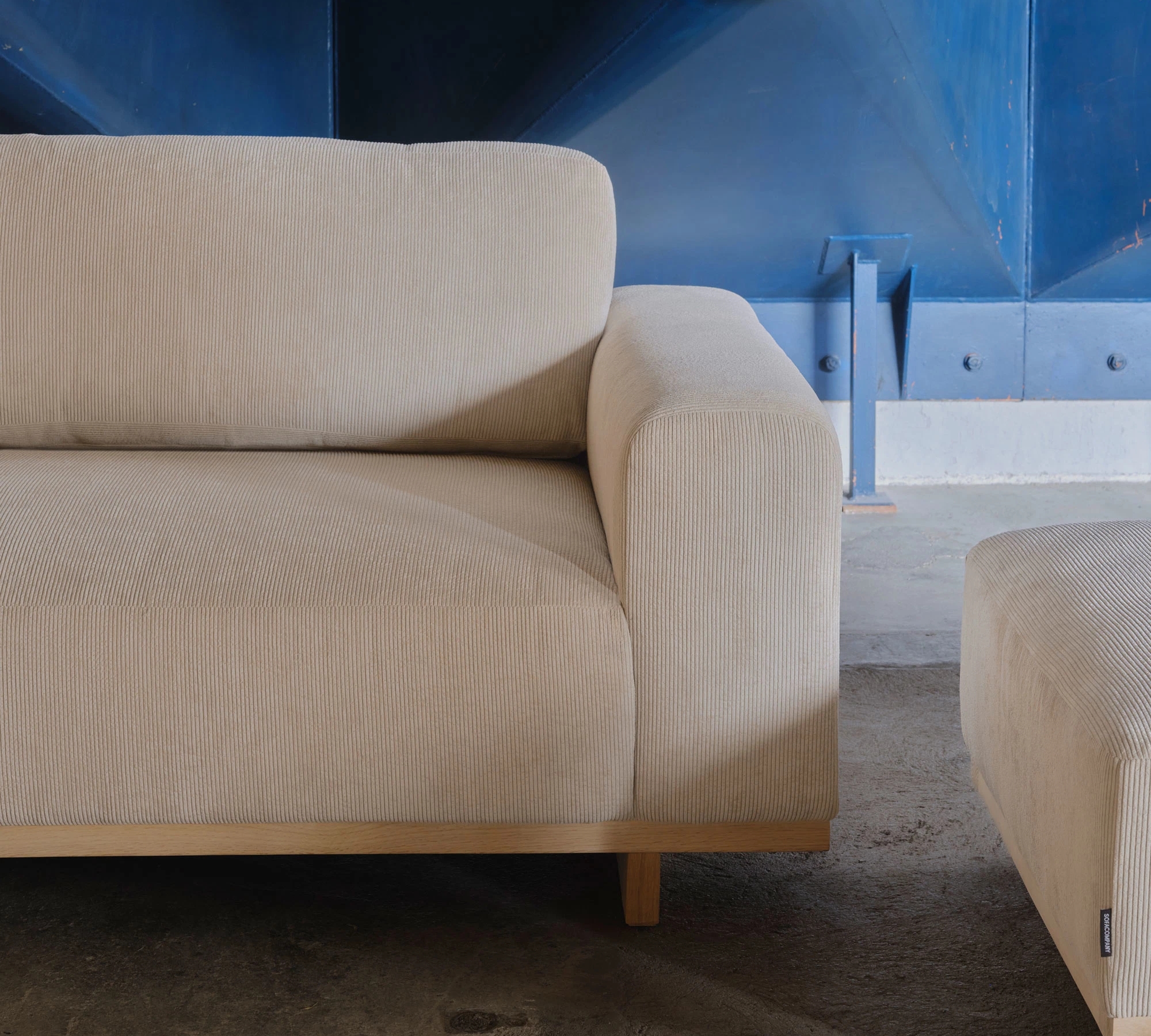 Aya Sofa 3,5-Sitzer Sorrento Steel Blue