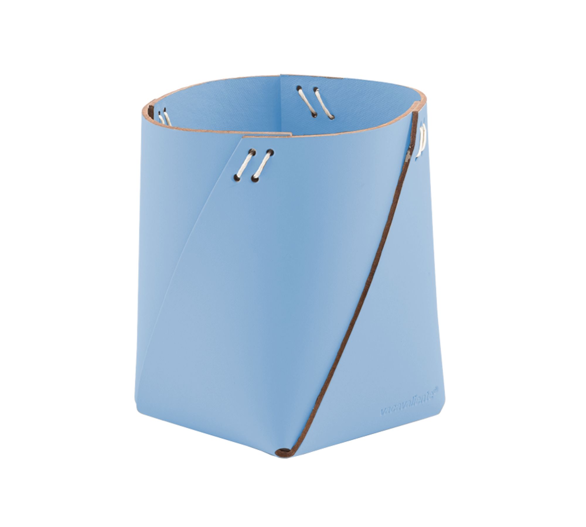 Stiftehalter 100% Recyceltes Leder Blau