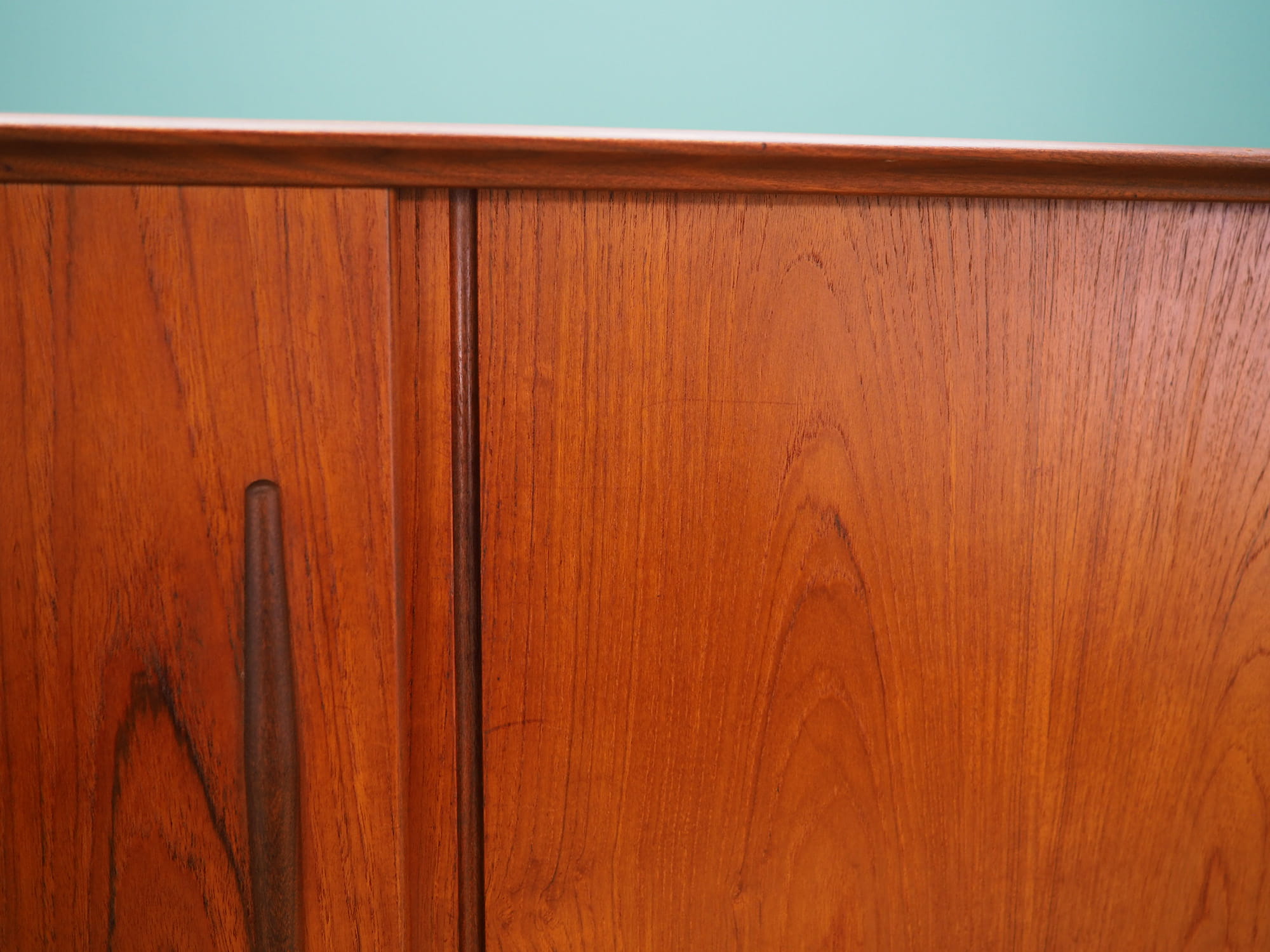 Vintage Highboard Teakholz Braun 1960er Jahre