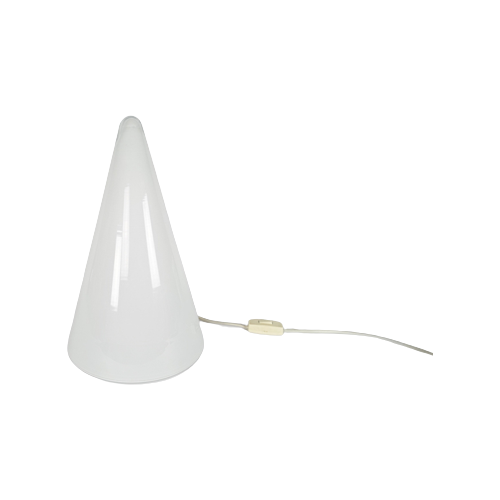 Vintage Teepee Lampe Glas Weiß 1980er Jahre