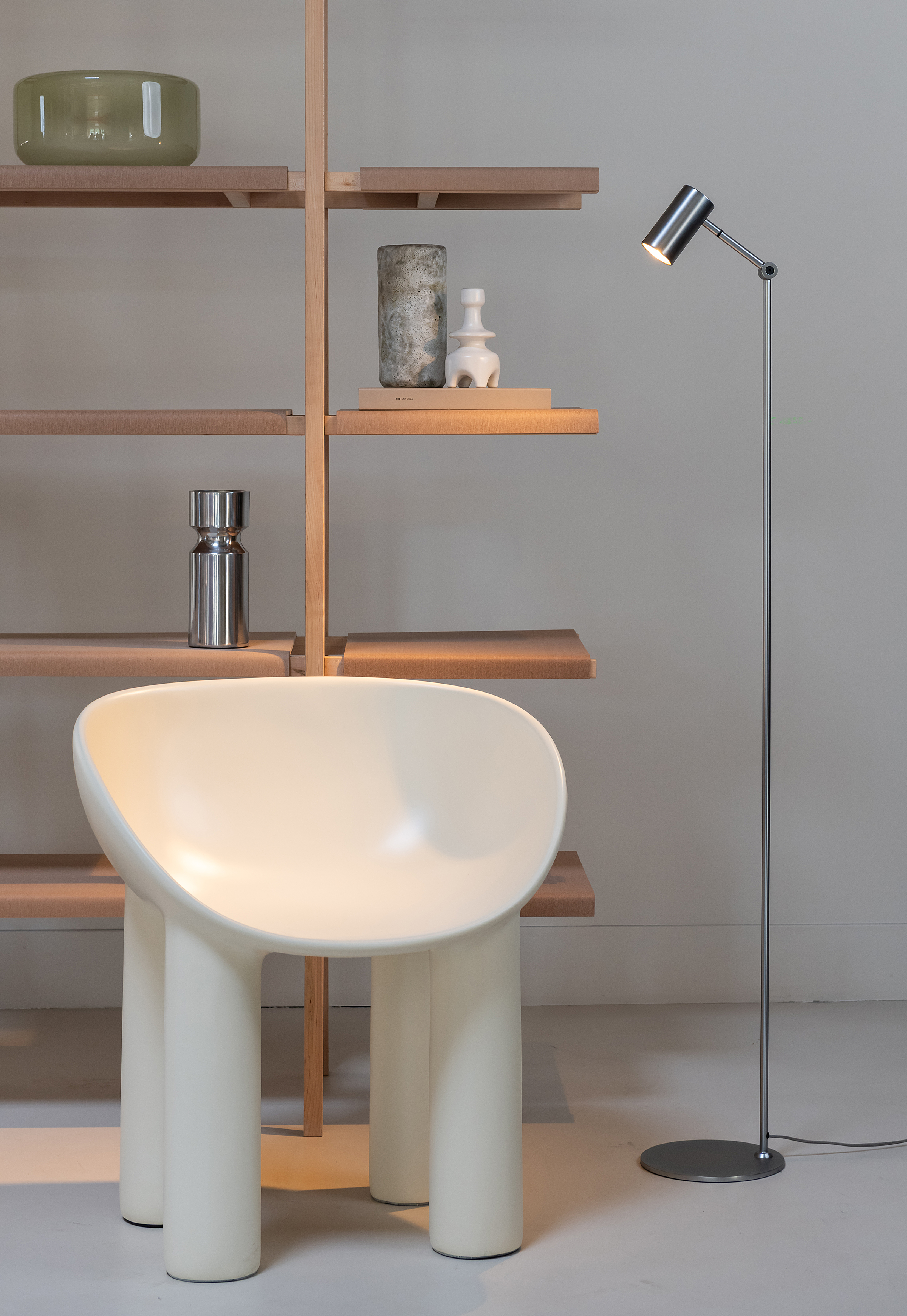 Stehleuchte Montreux Eisen Vernickelt