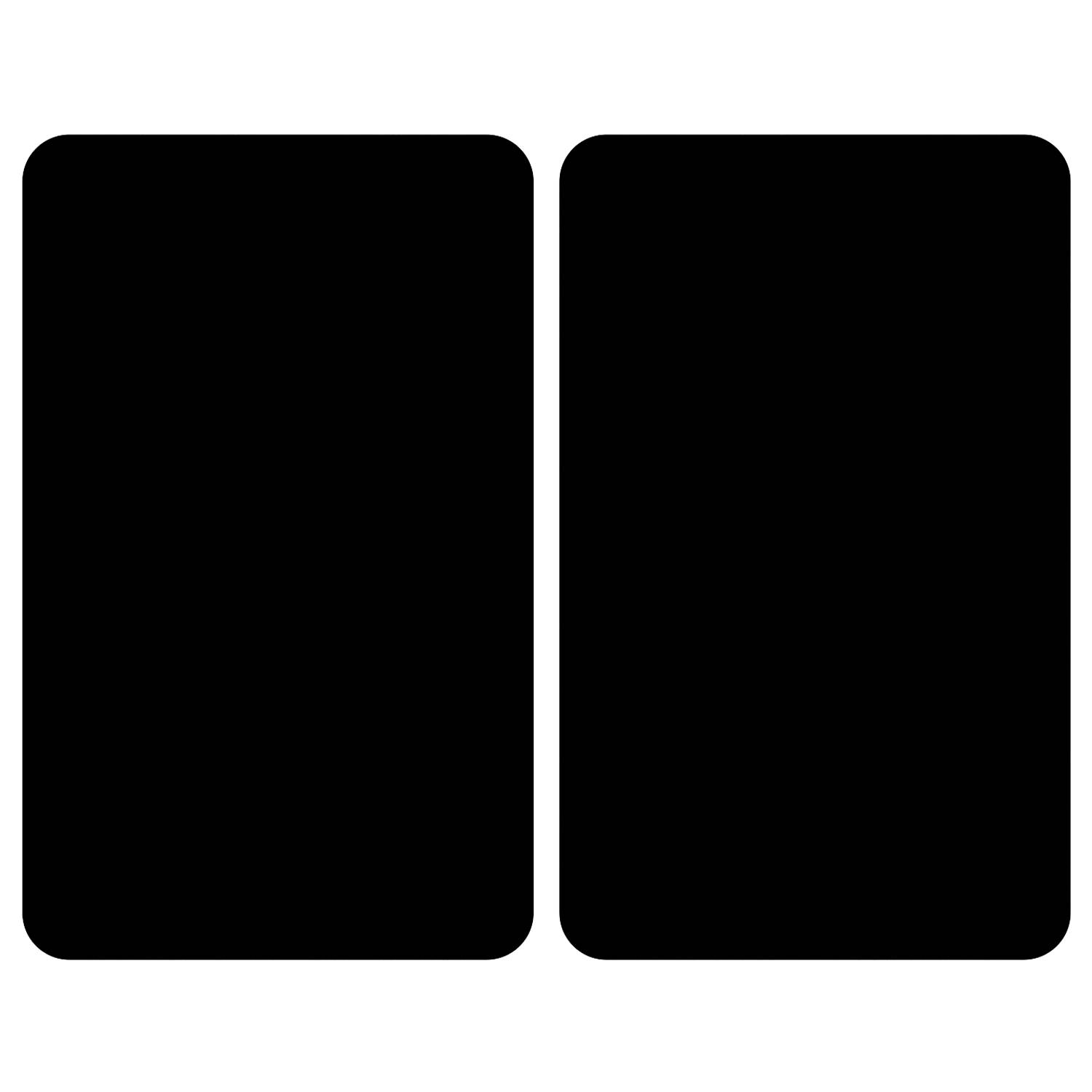 2x Abdeckplatten Glas Schwarz