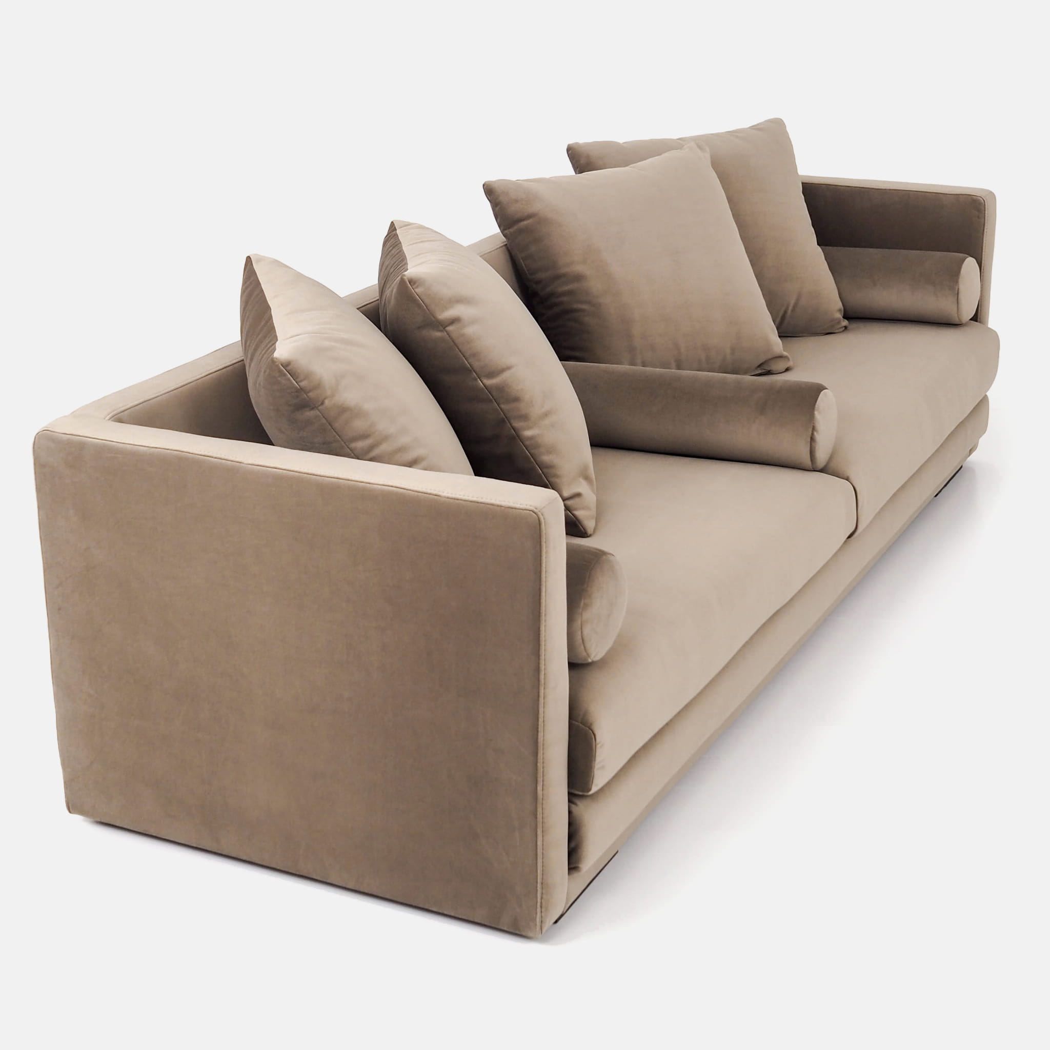 MALMO Sofa 3-Sitzer Samt Braun